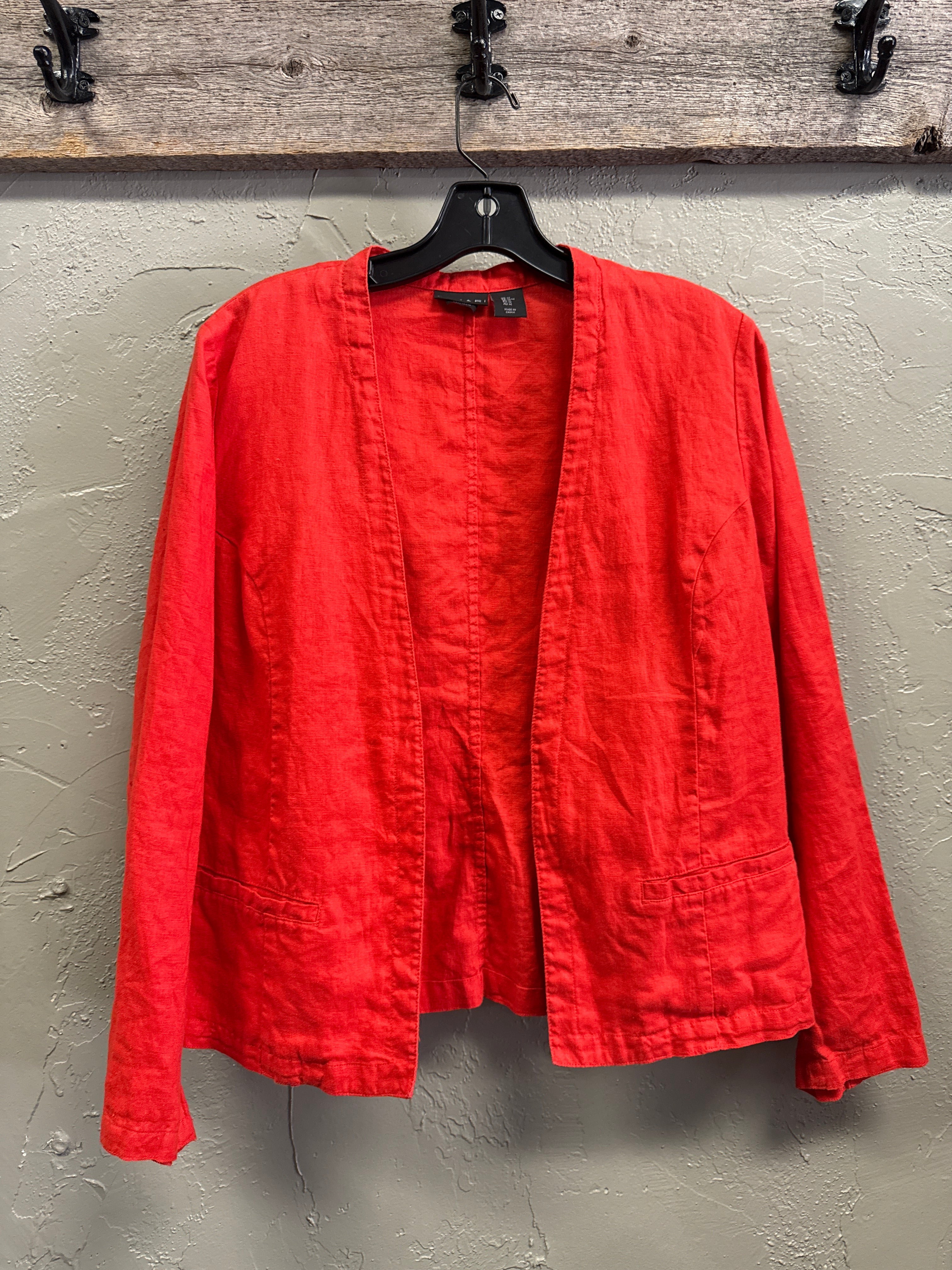 TAHARI OPEN FRONT LINEN BLAZER (org$118)