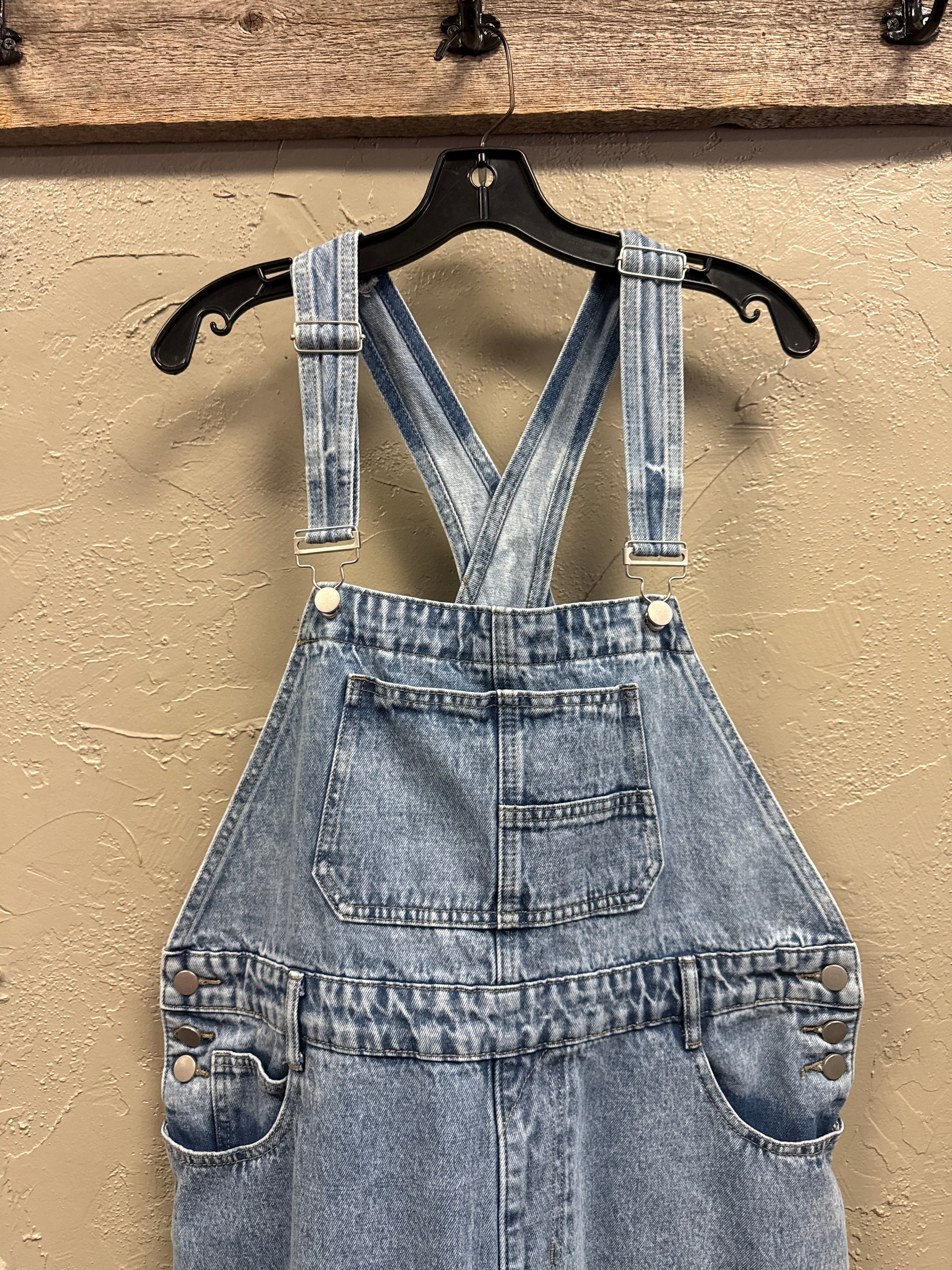 Light Wash Denim Overalls