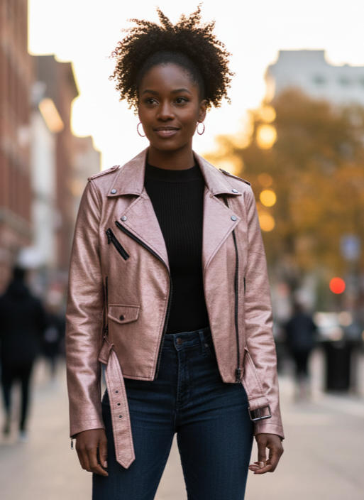 BNCI Metallic Moto Jacket (org$120)