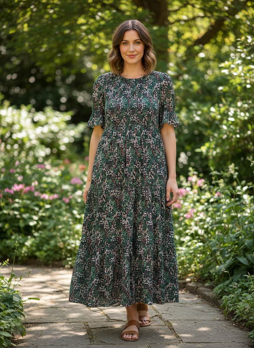 Tommy Hilfifer Floral Print Midi Dress