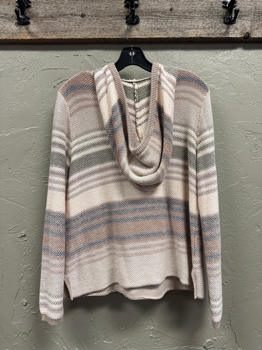 Hem & Thread Striped Knit Hoddie