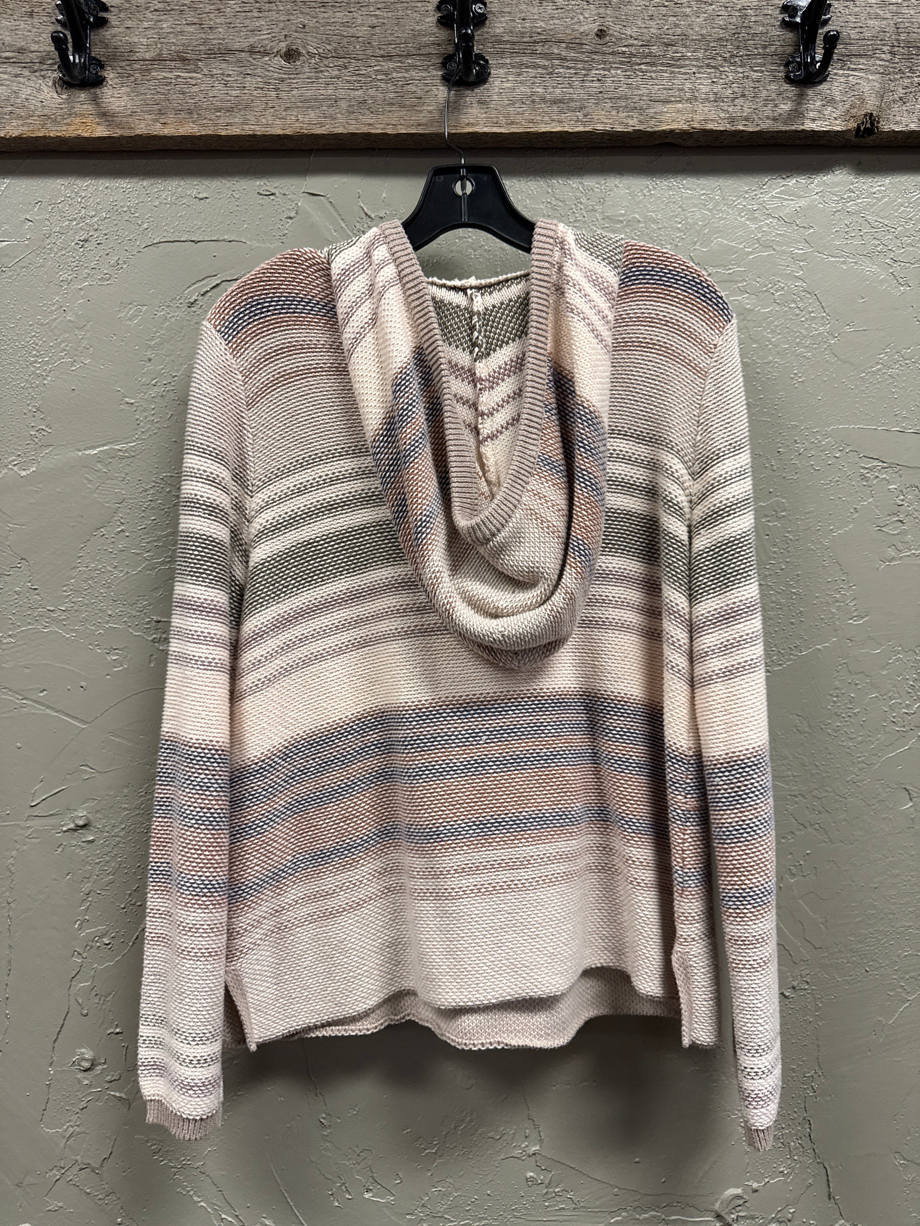 Hem & Thread Striped Knit Hoddie