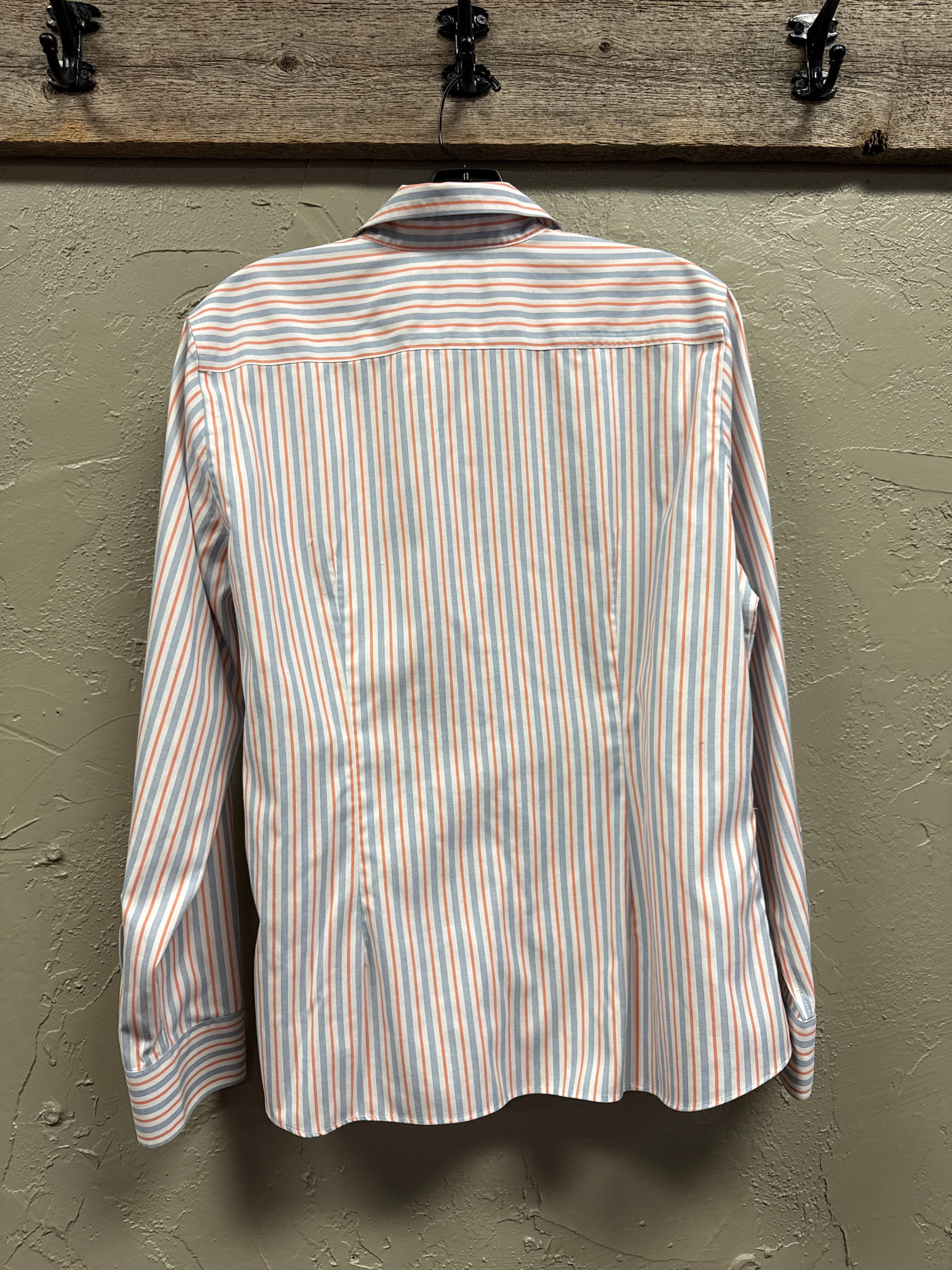 Lands End No-Iron Striped Button Down