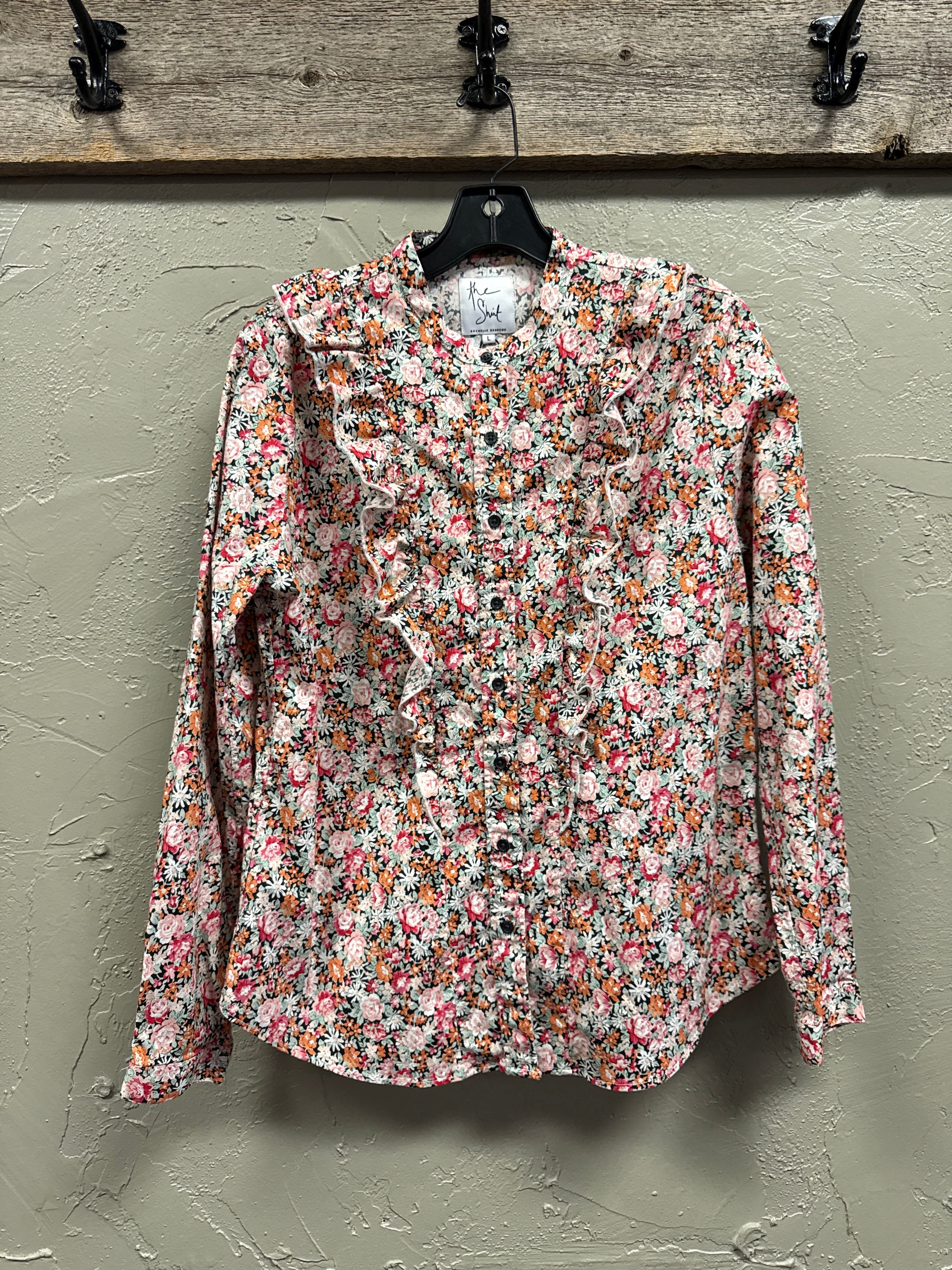 THE SHIRT Floral Ruffle Blouse (org$170)