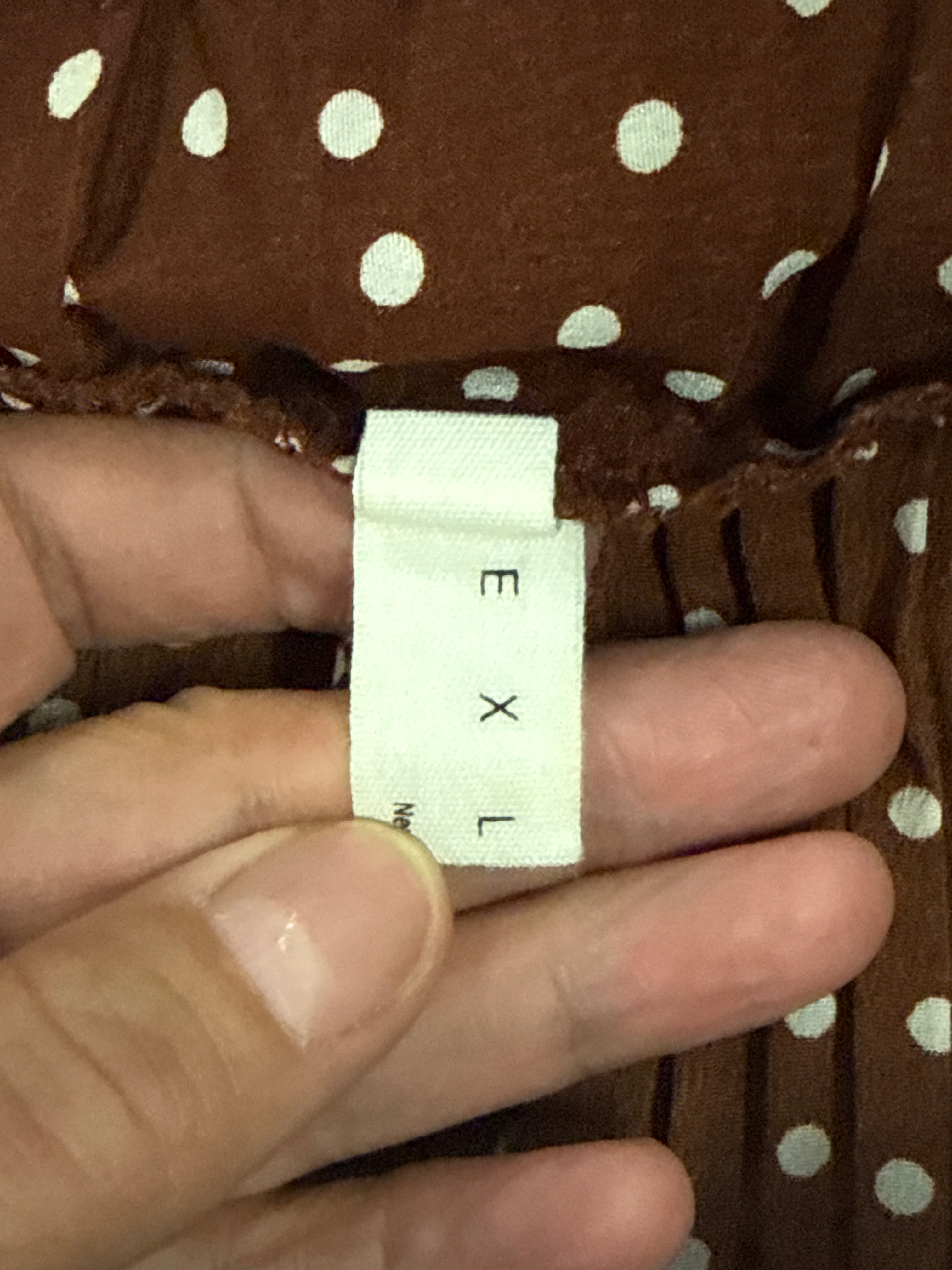 Exlura Polka Dot Pleated Skirt