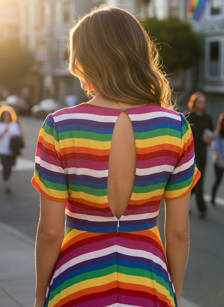 Daisy Street Open-Back Skater Dress