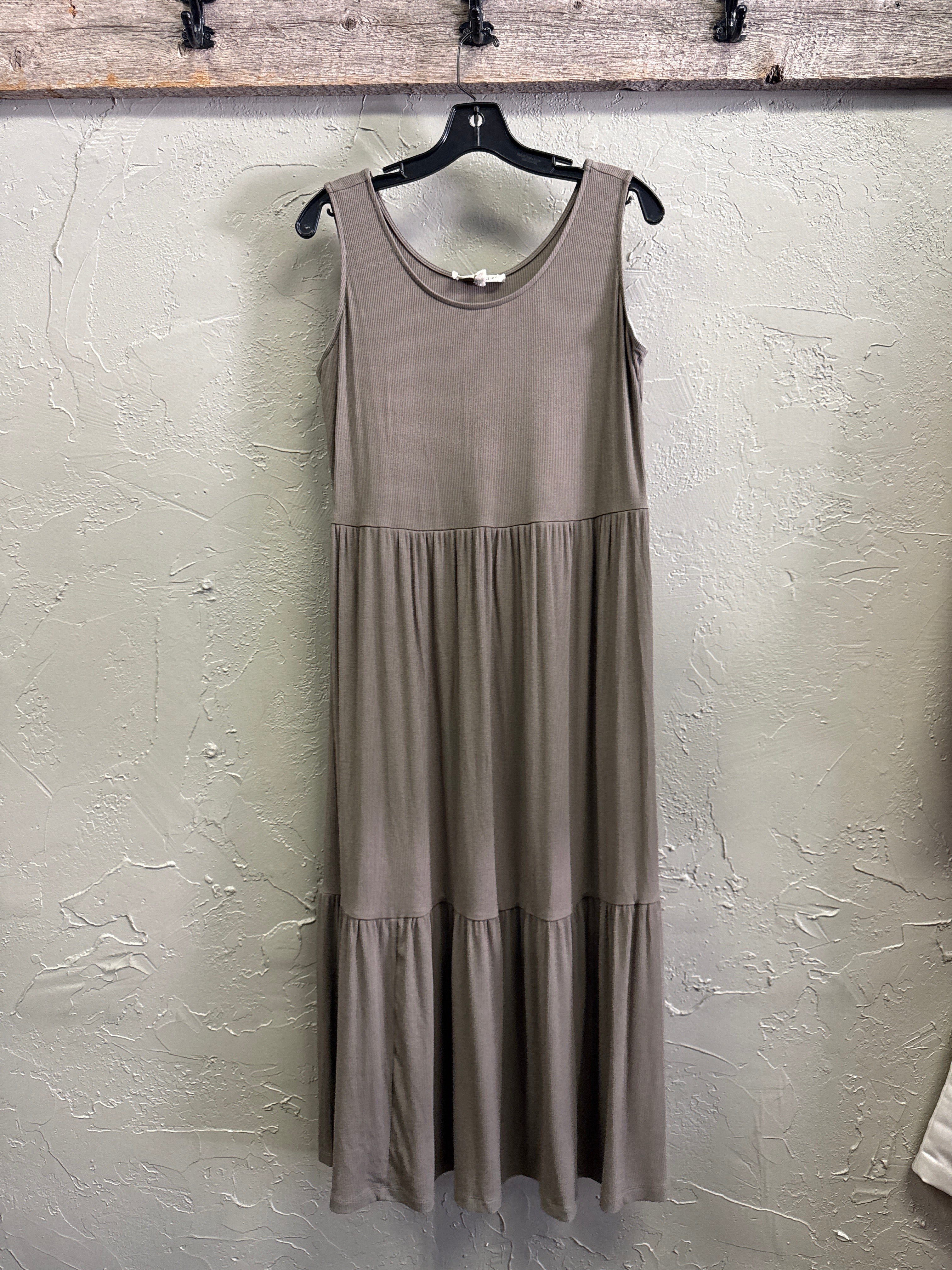 Indigo Thread Tiered Midi Dress
