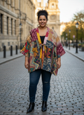 Zinnia Pearl Kantha Quilt Kimono Jacket
