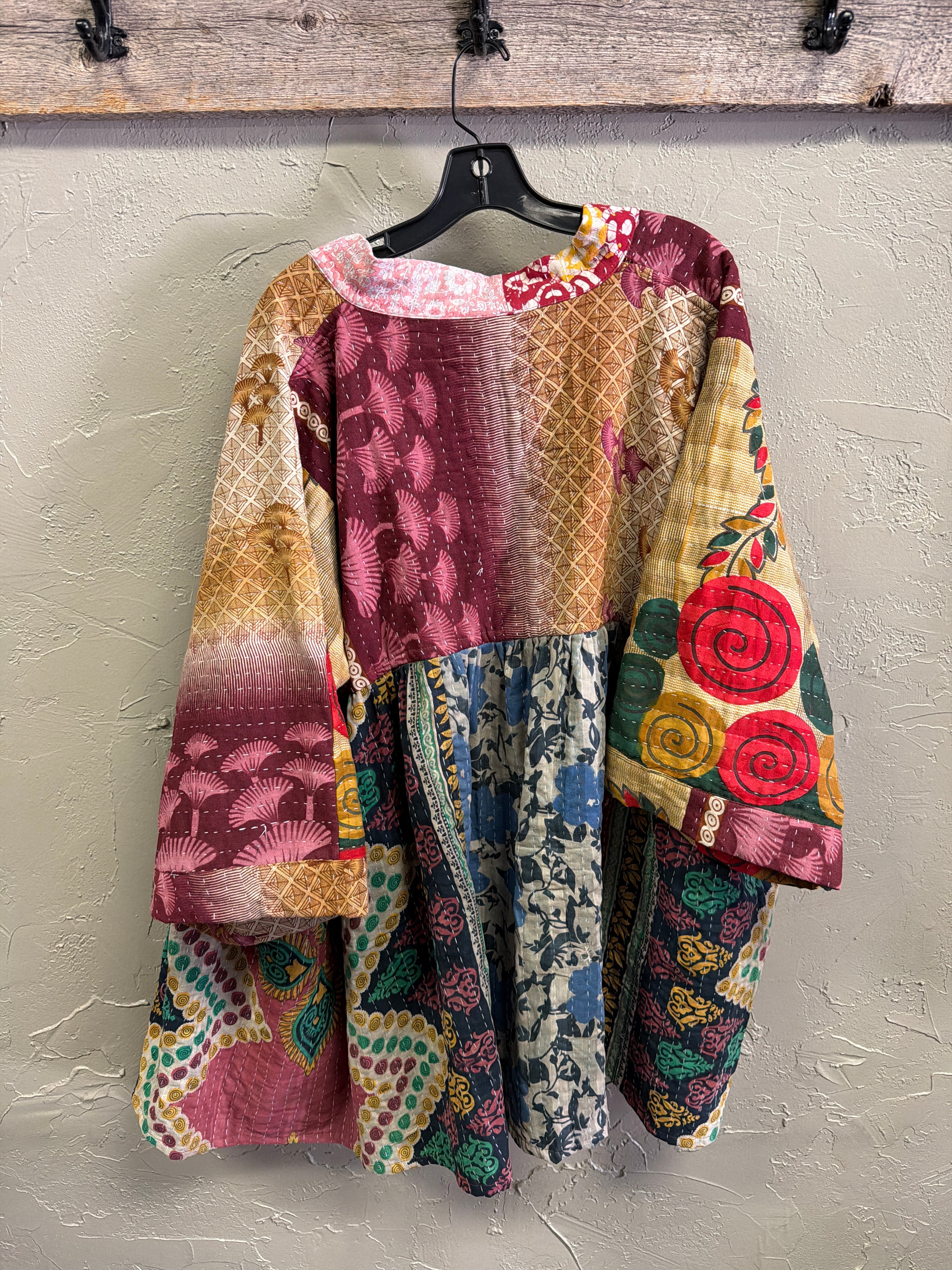 Zinnia Pearl Kantha Quilt Kimono Jacket