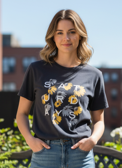 Saturdays NYC Daisy Grid T-Shirt