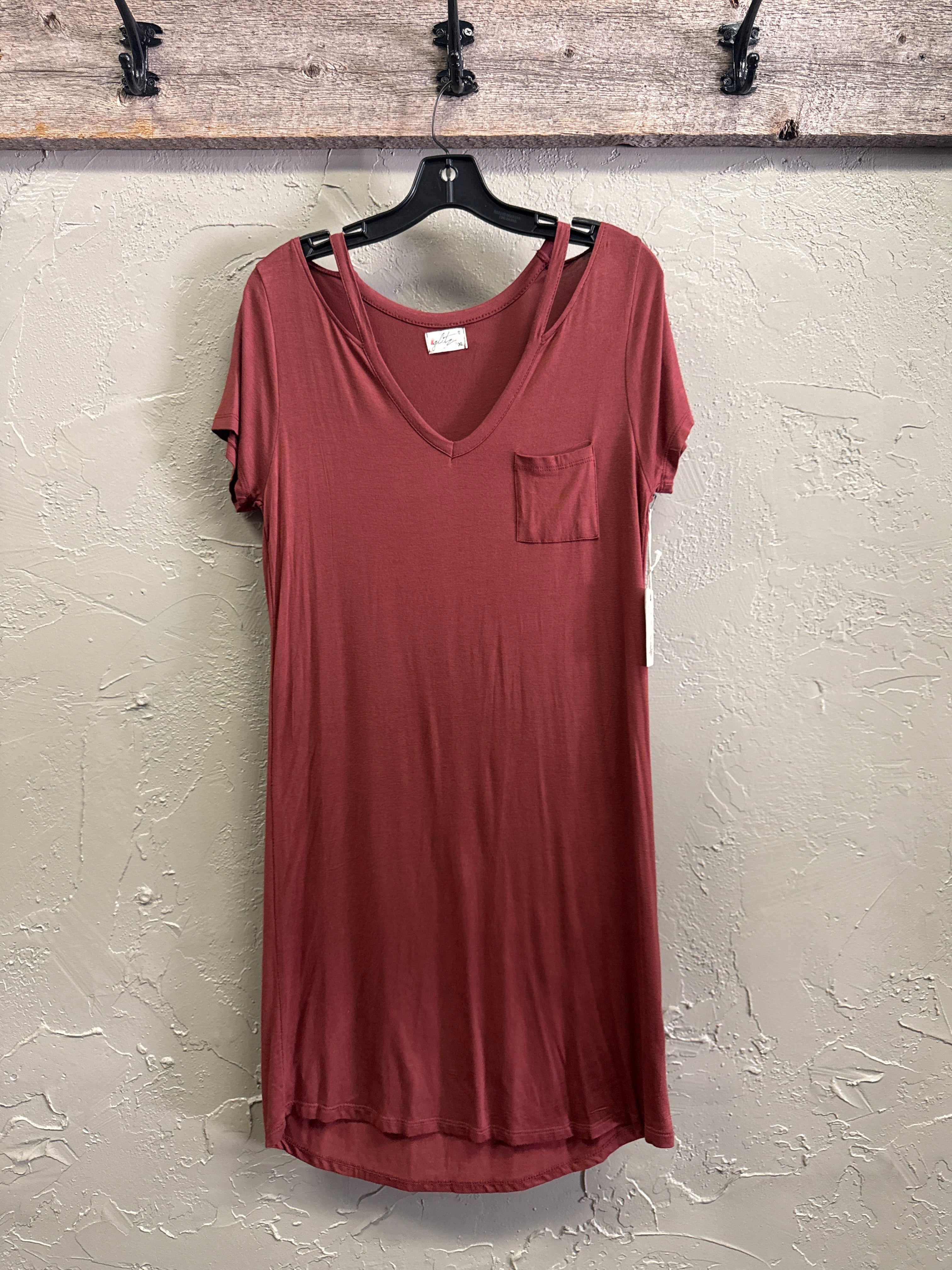NWT Glitz V-Neck T-Shirt Dress (org$44)
