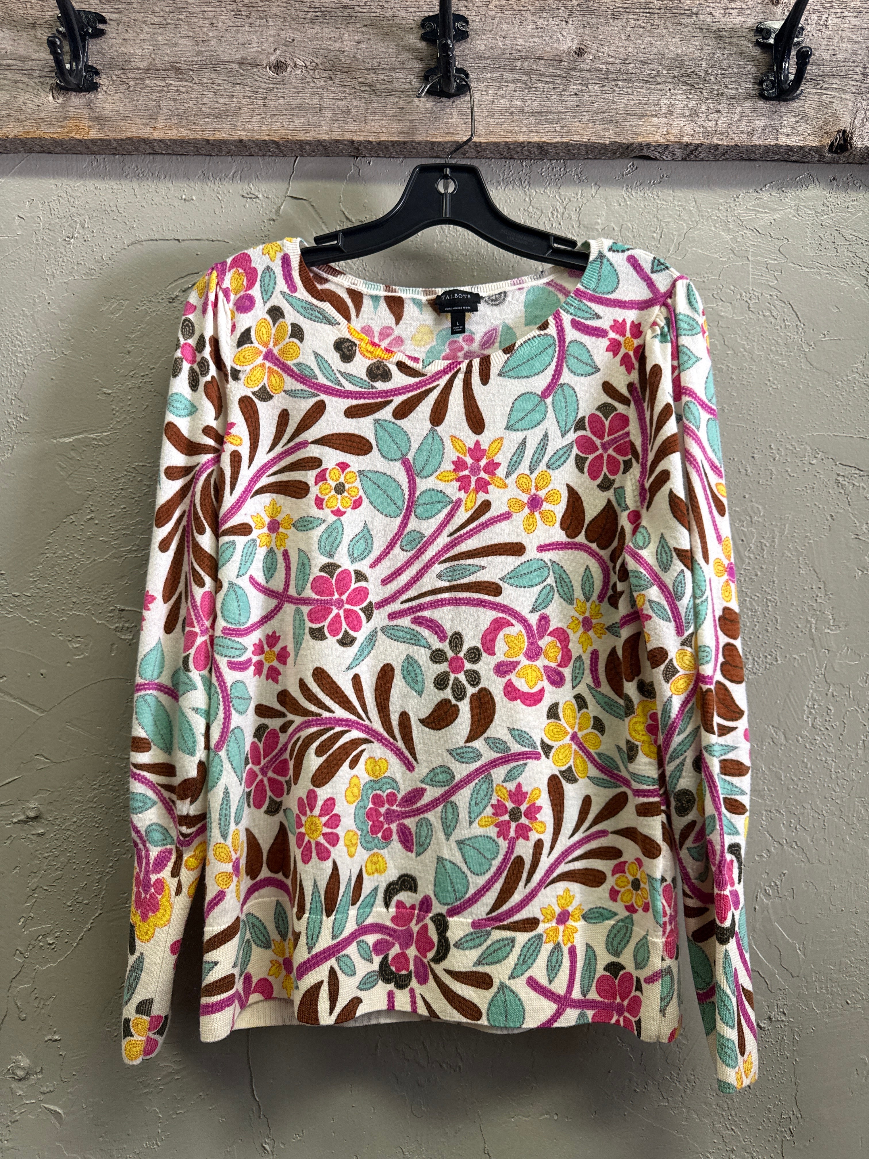 Talbots Wool Floral Sweater (org$109)