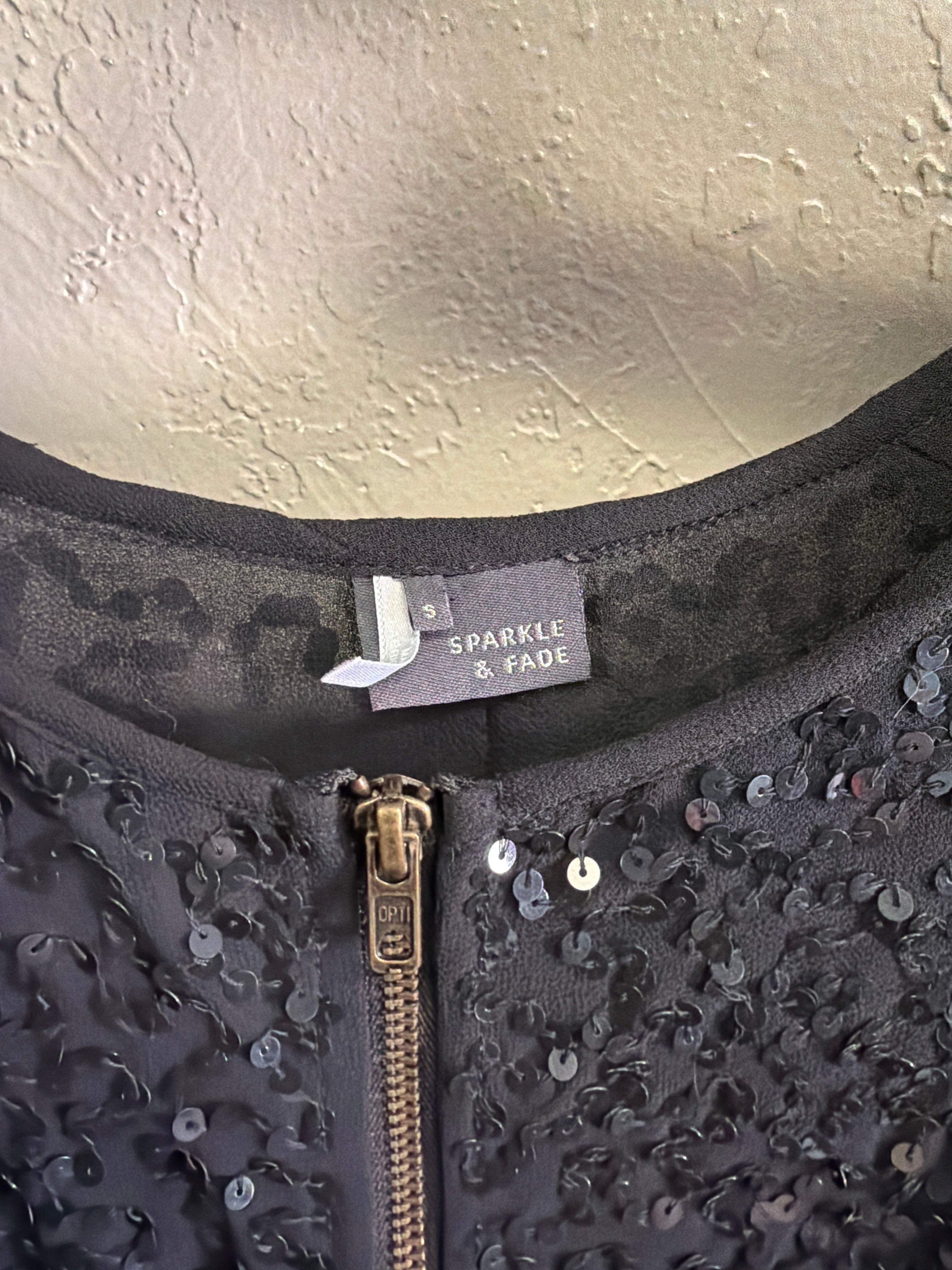Sparkle & Fade Zip-Front Jacket
