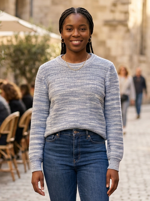 GAP Marbled Crewneck Sweater