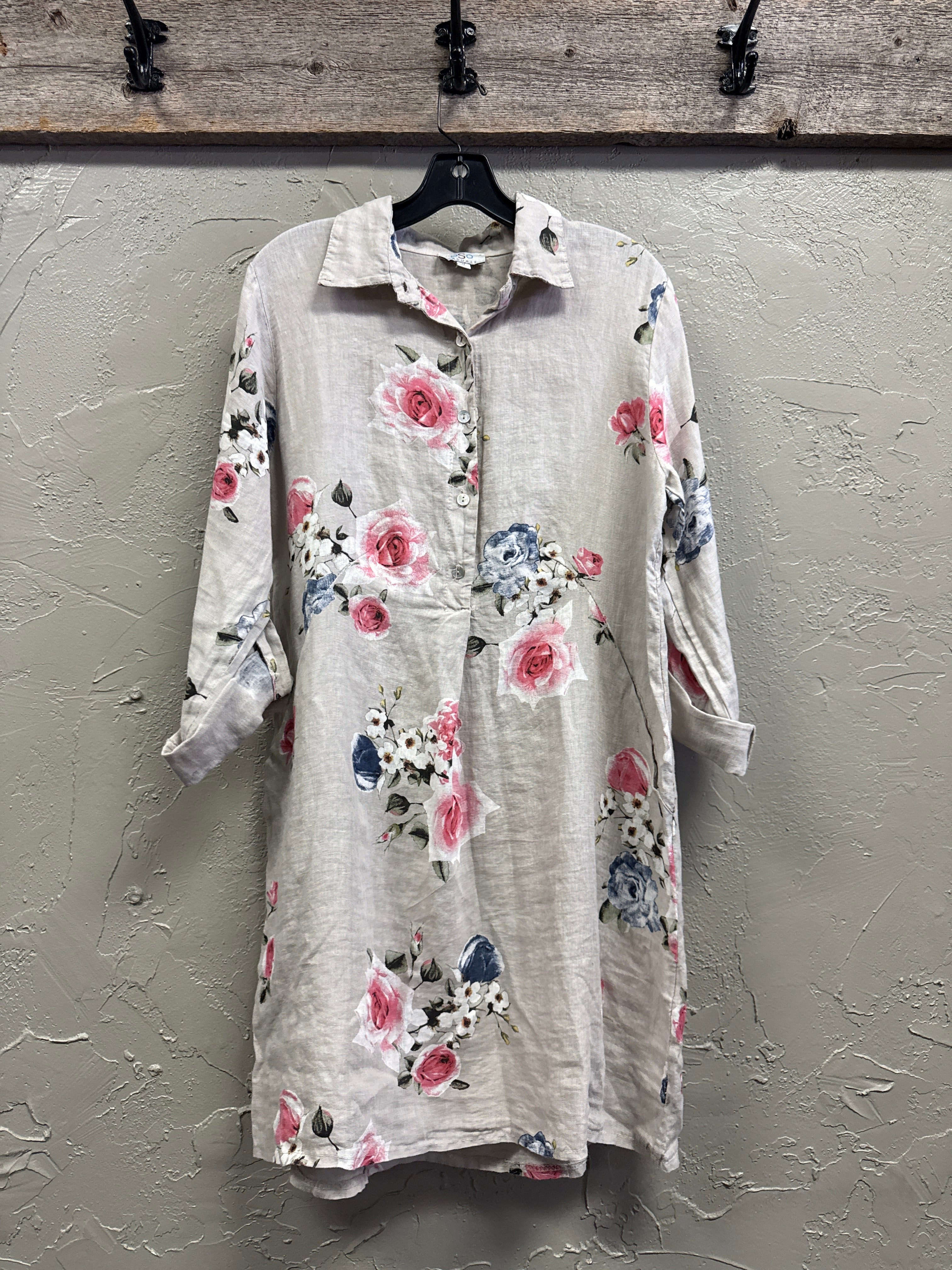 oSo Casuals Linen Sirt Dress (org$99)