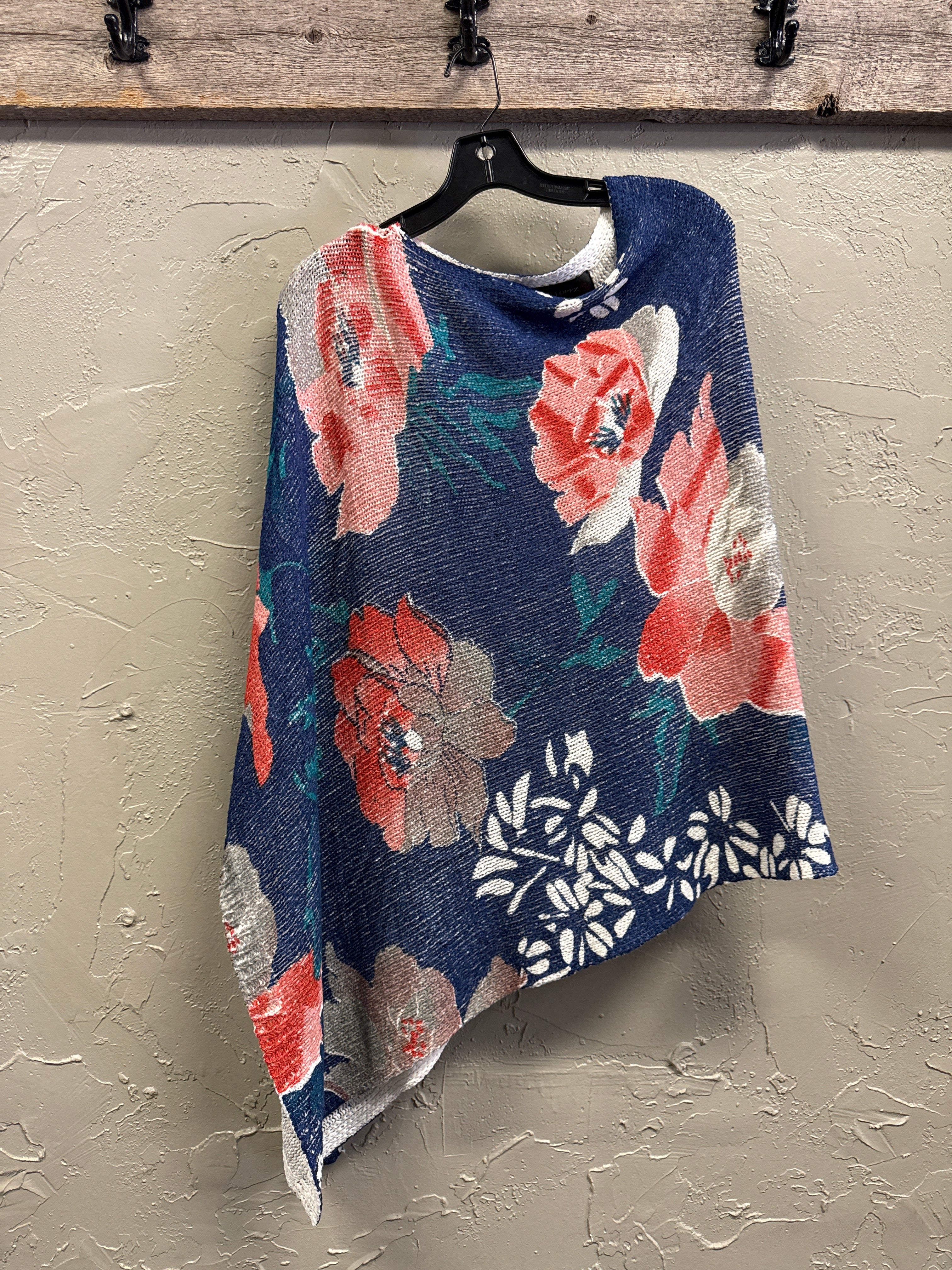 Colleen Lopex Floral Poncho