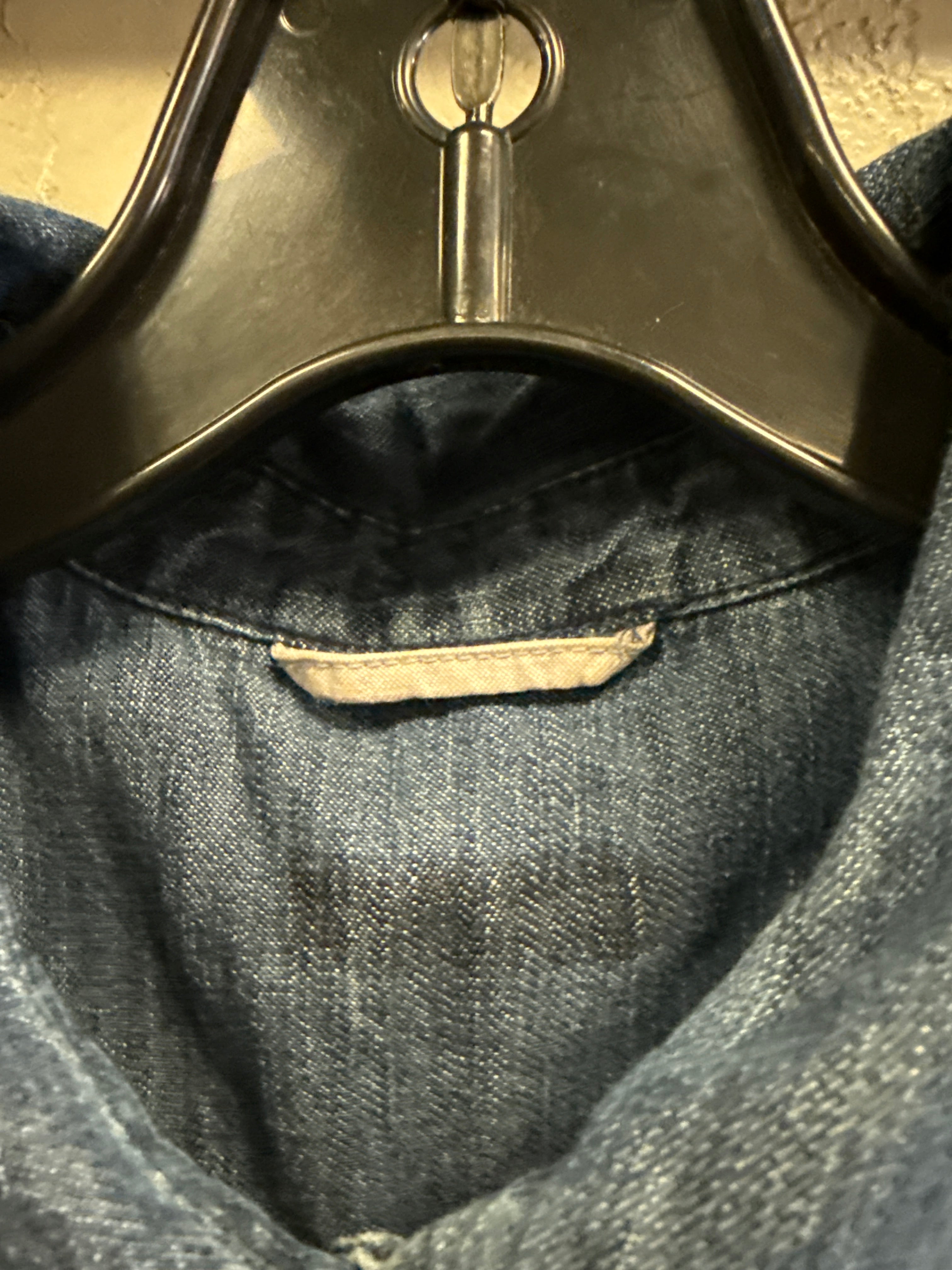 Sleeveless Chambray Button-Down