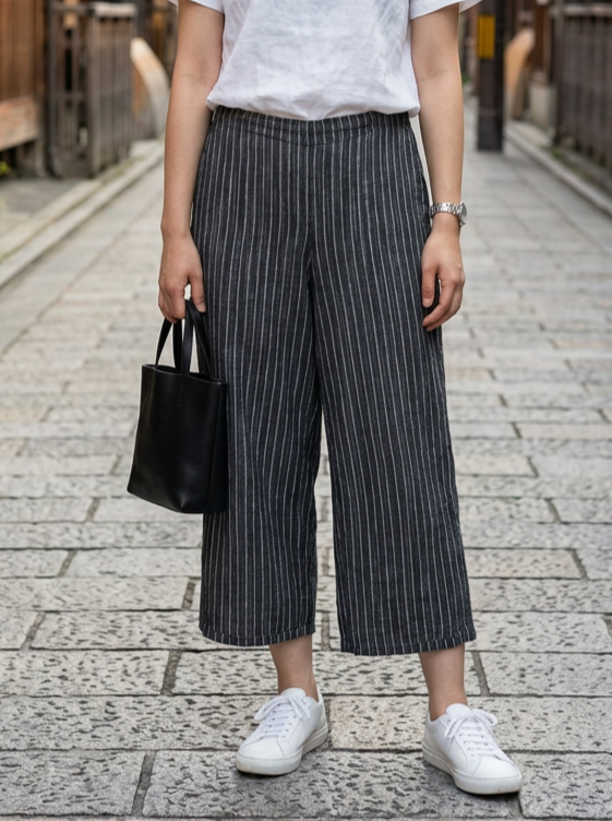 Eileen Fisher Puckered Linen Pant