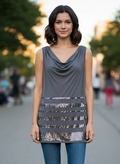 NWT Max Studio Sequin Hem Top (org$98)