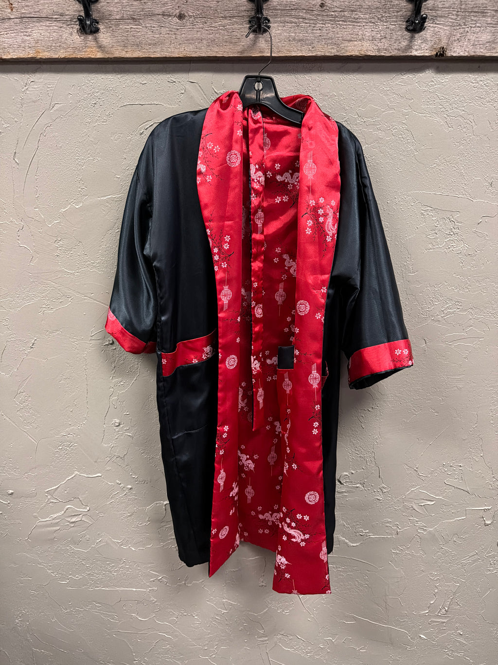 Vtg Reversible Thai Silk Kimono