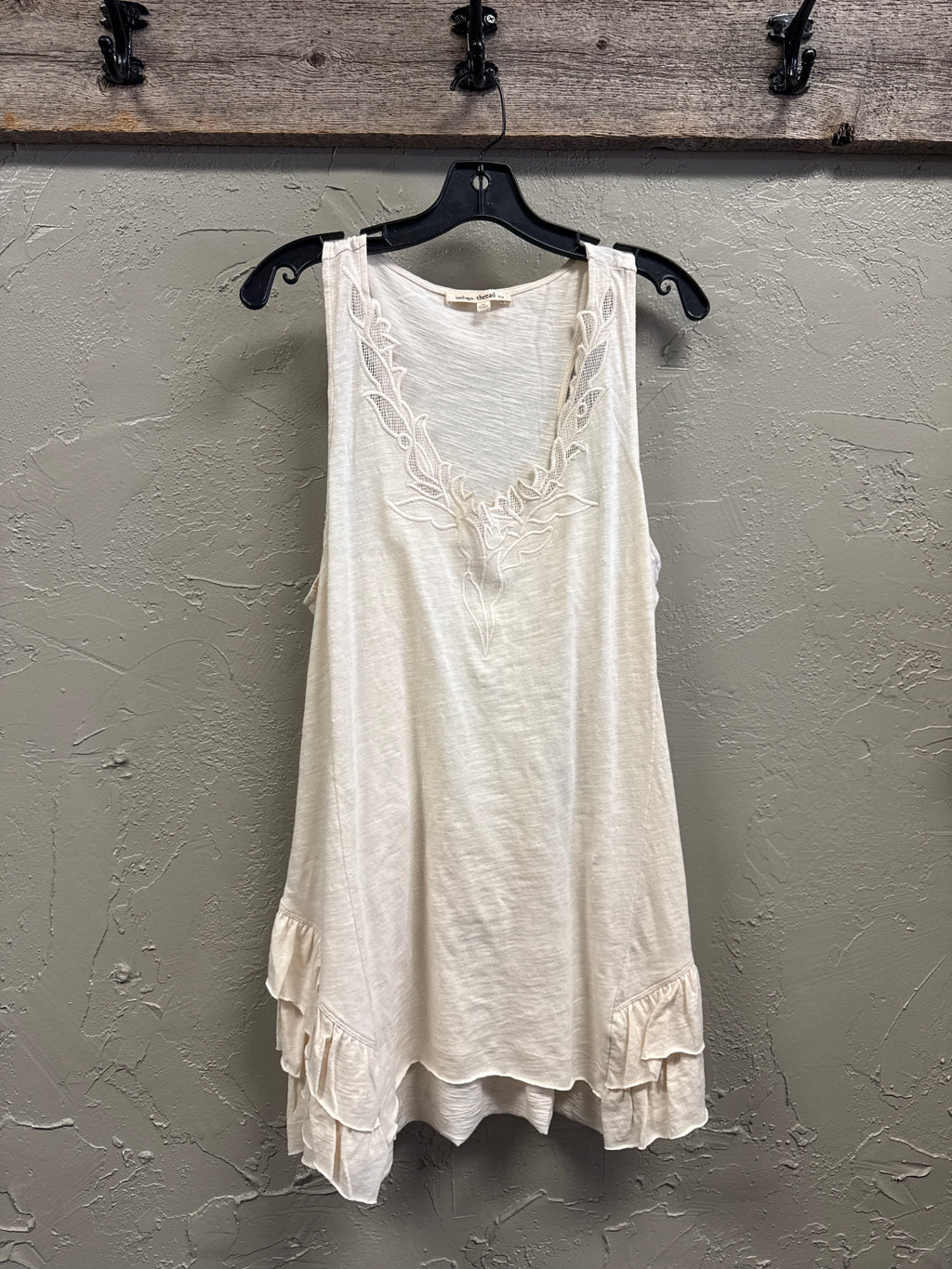 NWOT Indigo Thread Ruffled Hem Tank (org$50)