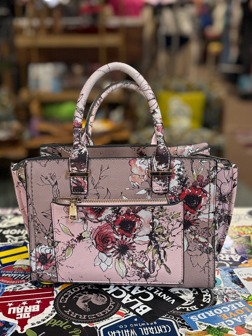 NWOT Floral Satchel