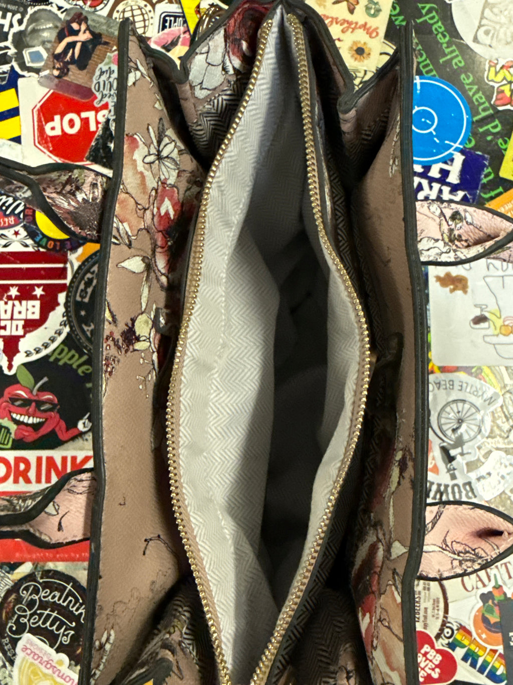 NWOT Floral Satchel