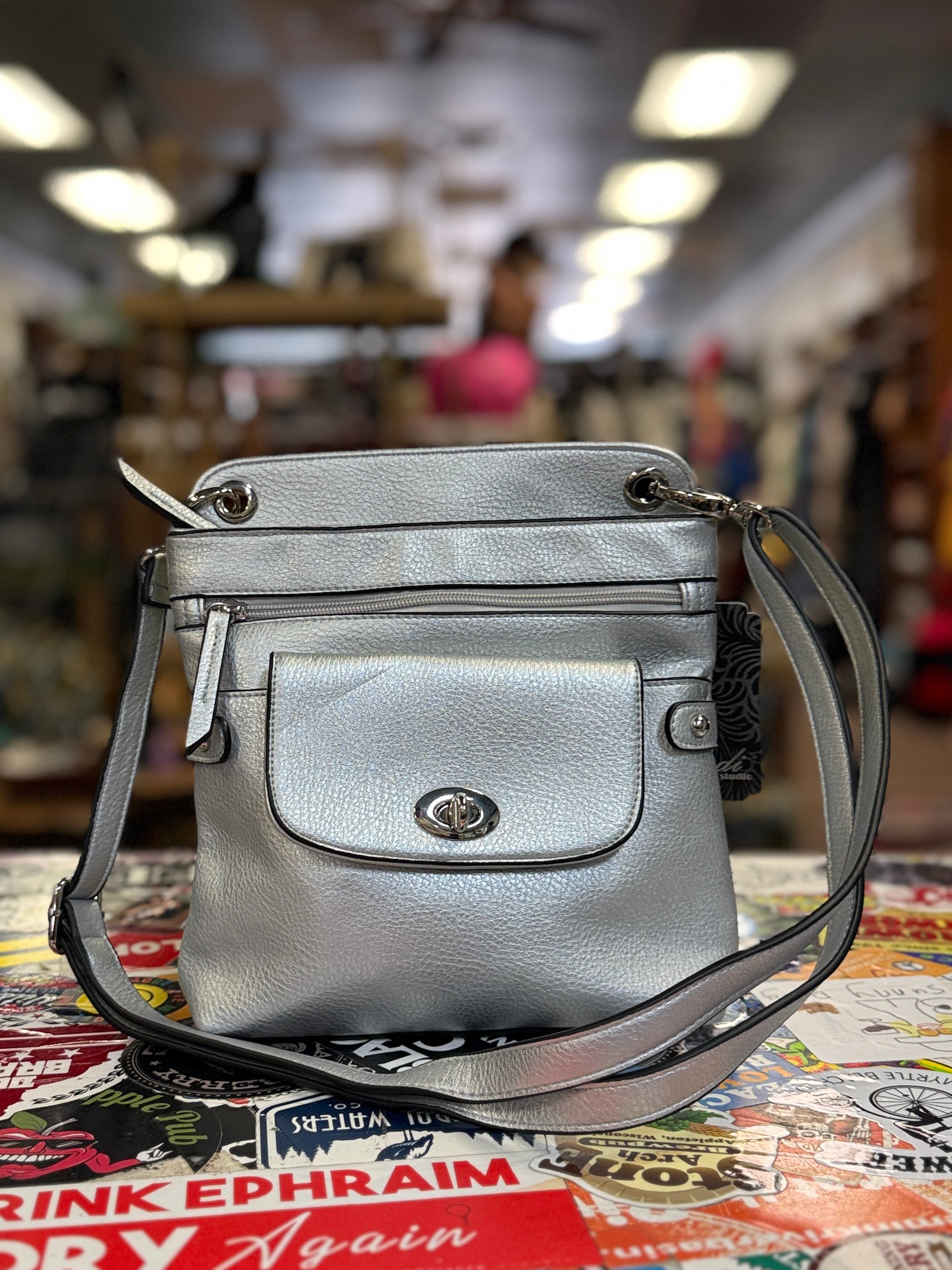 NWT Madi Studio Silver Crossbody (org$70)