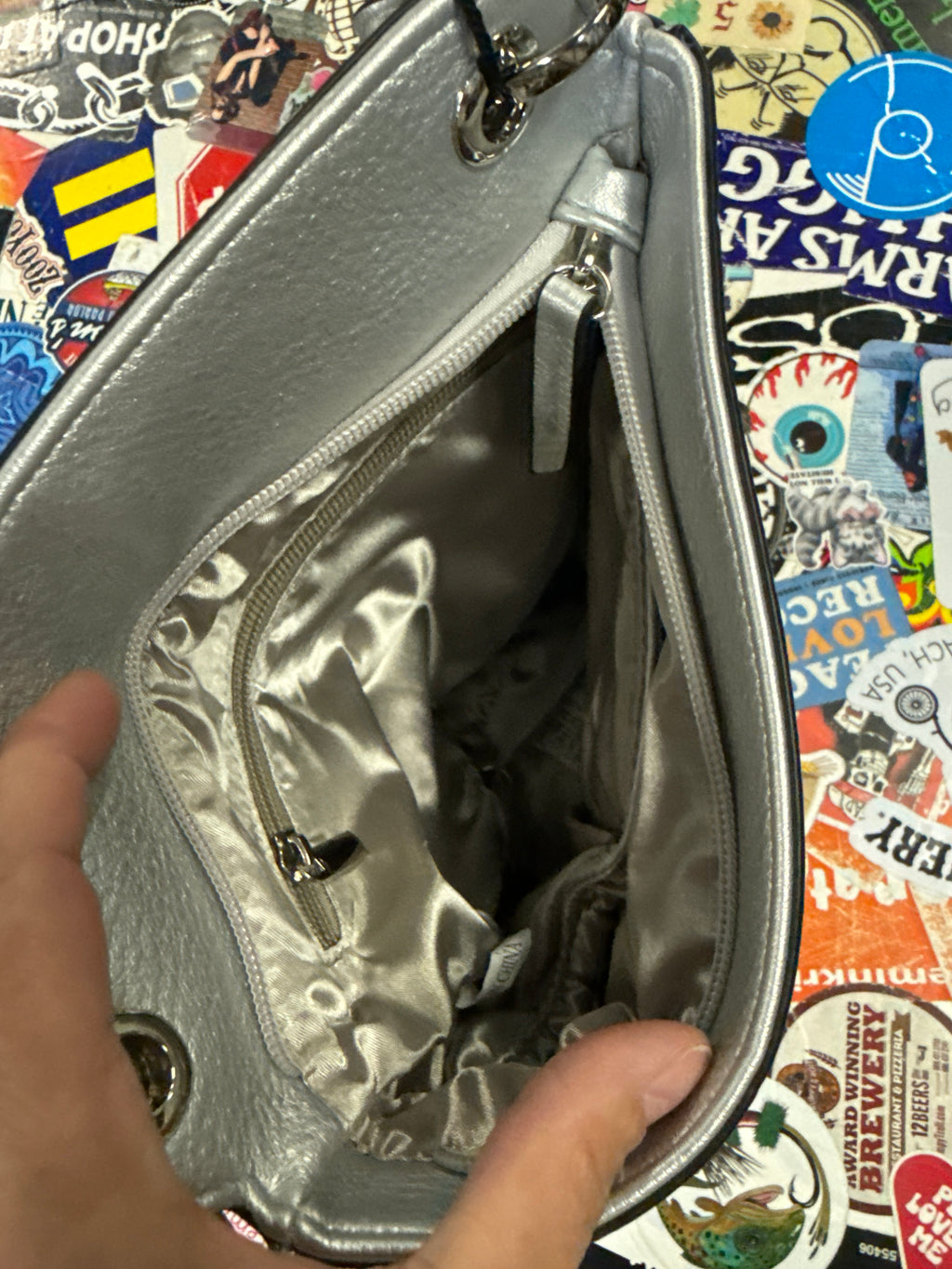 NWT Madi Studio Silver Crossbody (org$70)