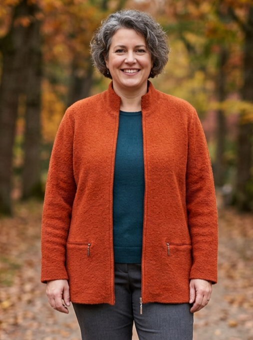 Alexandra Bartlett Full Zip Wool Coat