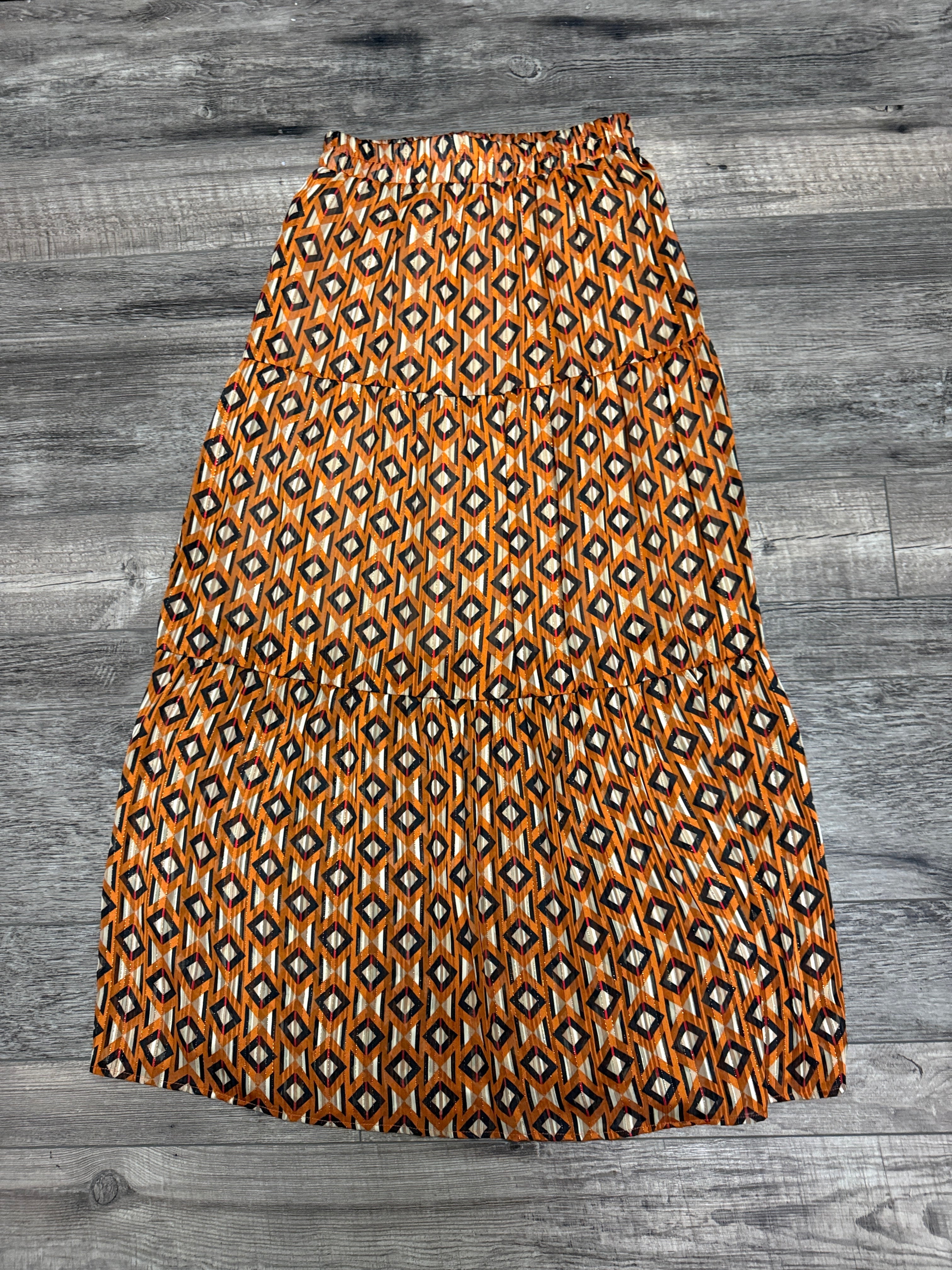 Melloday Geo Print Maxi Skirt (org$89)