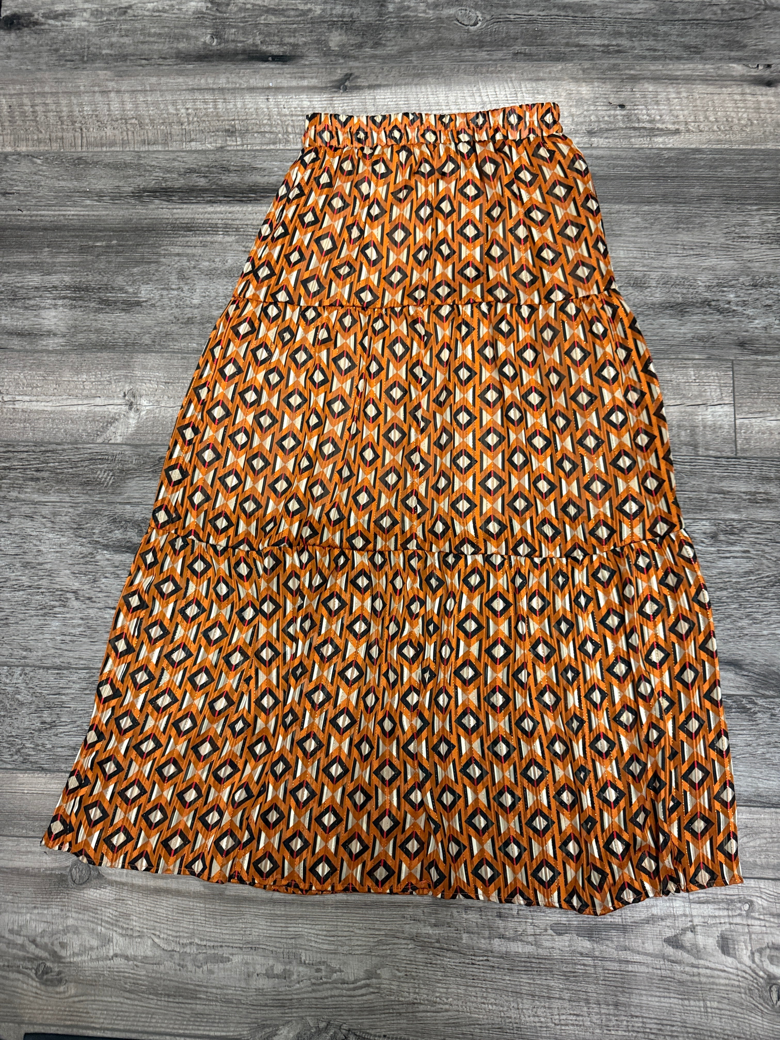 Melloday Geo Print Maxi Skirt (org$89)