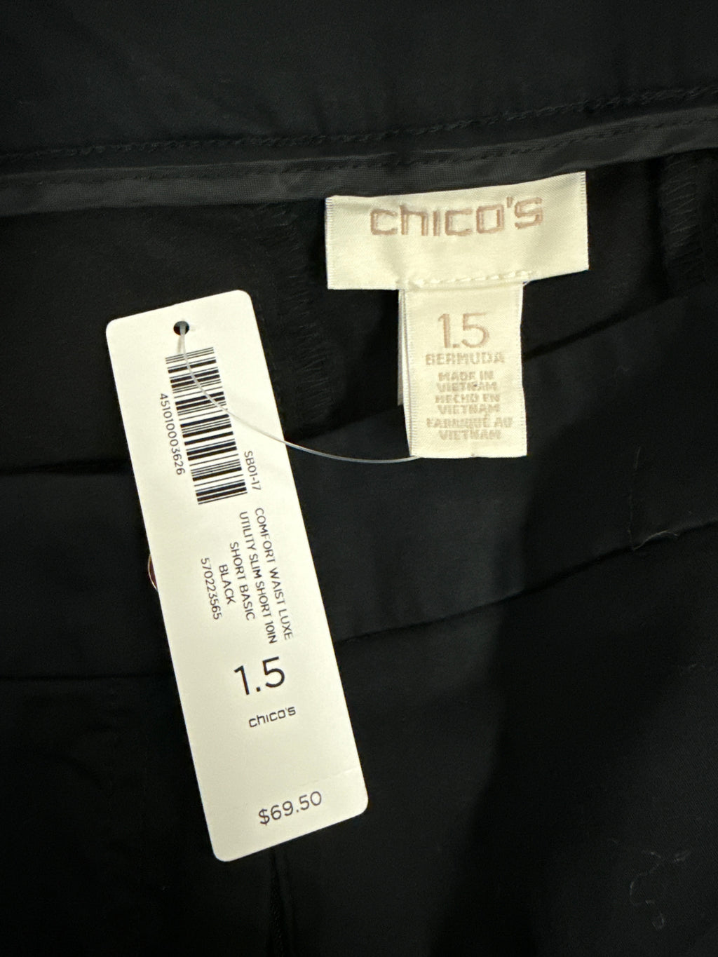 NWT Chicos Utility Slim Short (org$70)