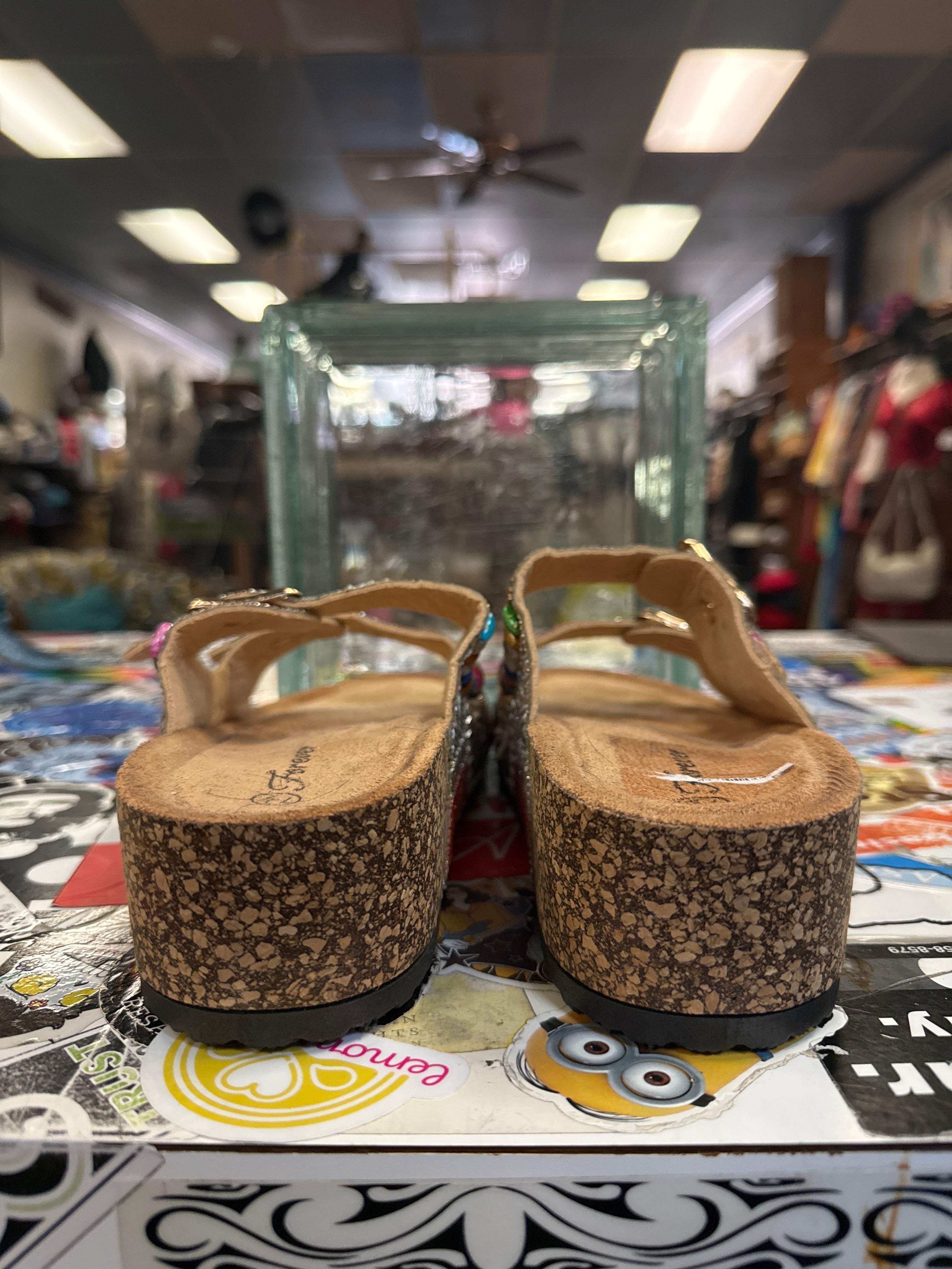 NWOT Embellished Slide Sandals