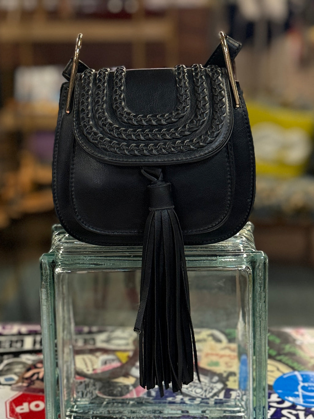 NWOT Braided Saddle Bag