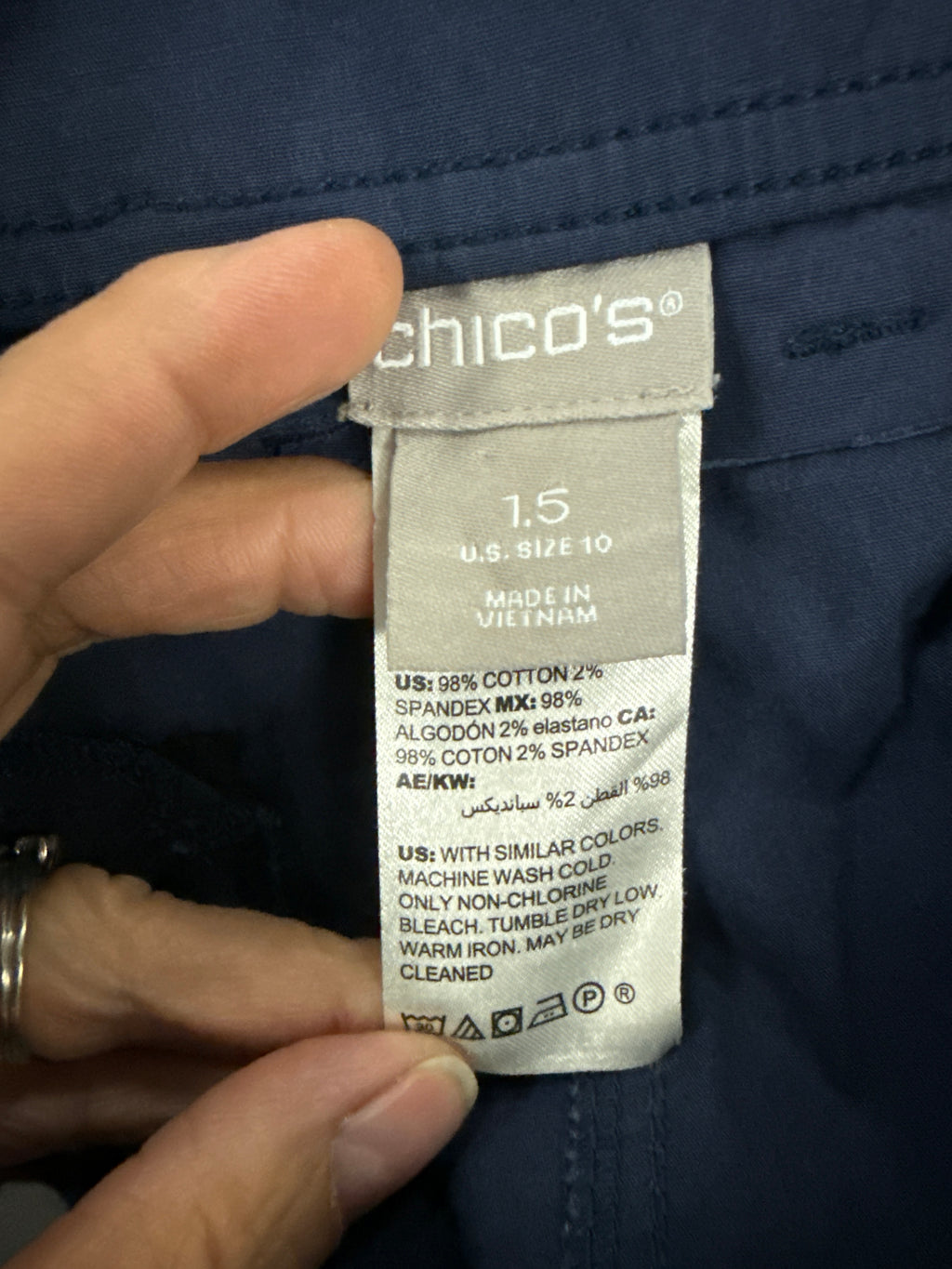 Chicos Blue Bermuda Shorts (org$80)