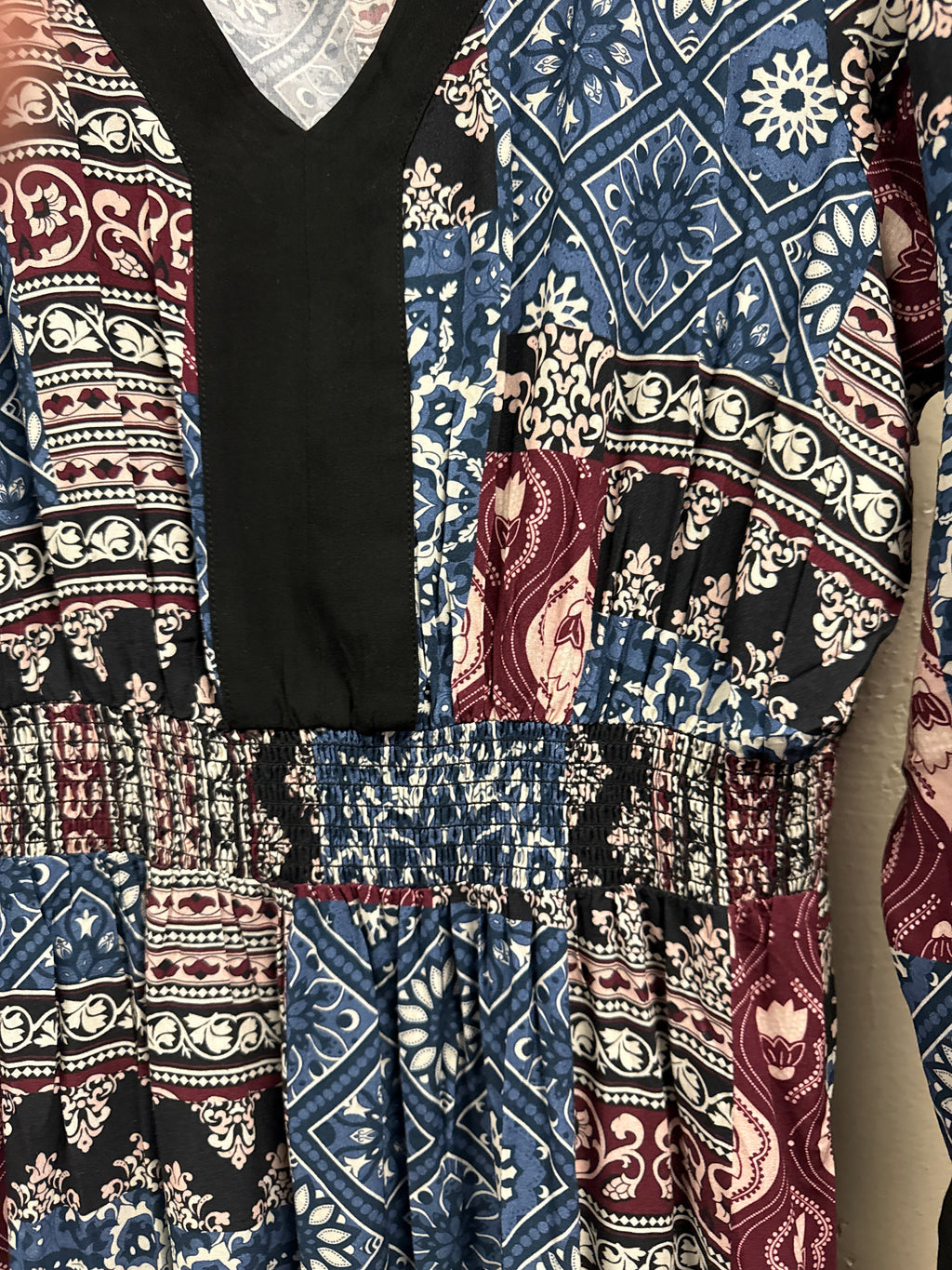 NWOT Indigo Thread Patchwork Maxi (org$88)