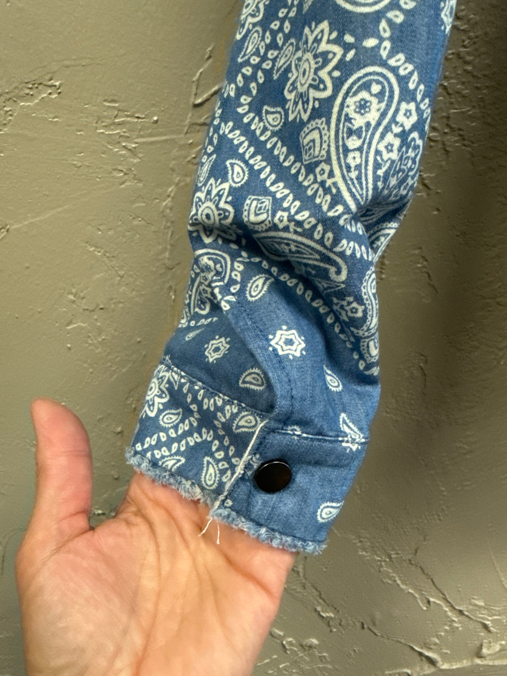 NWOT Indigo Thread Bandana Patchwork Shirt (org$78)
