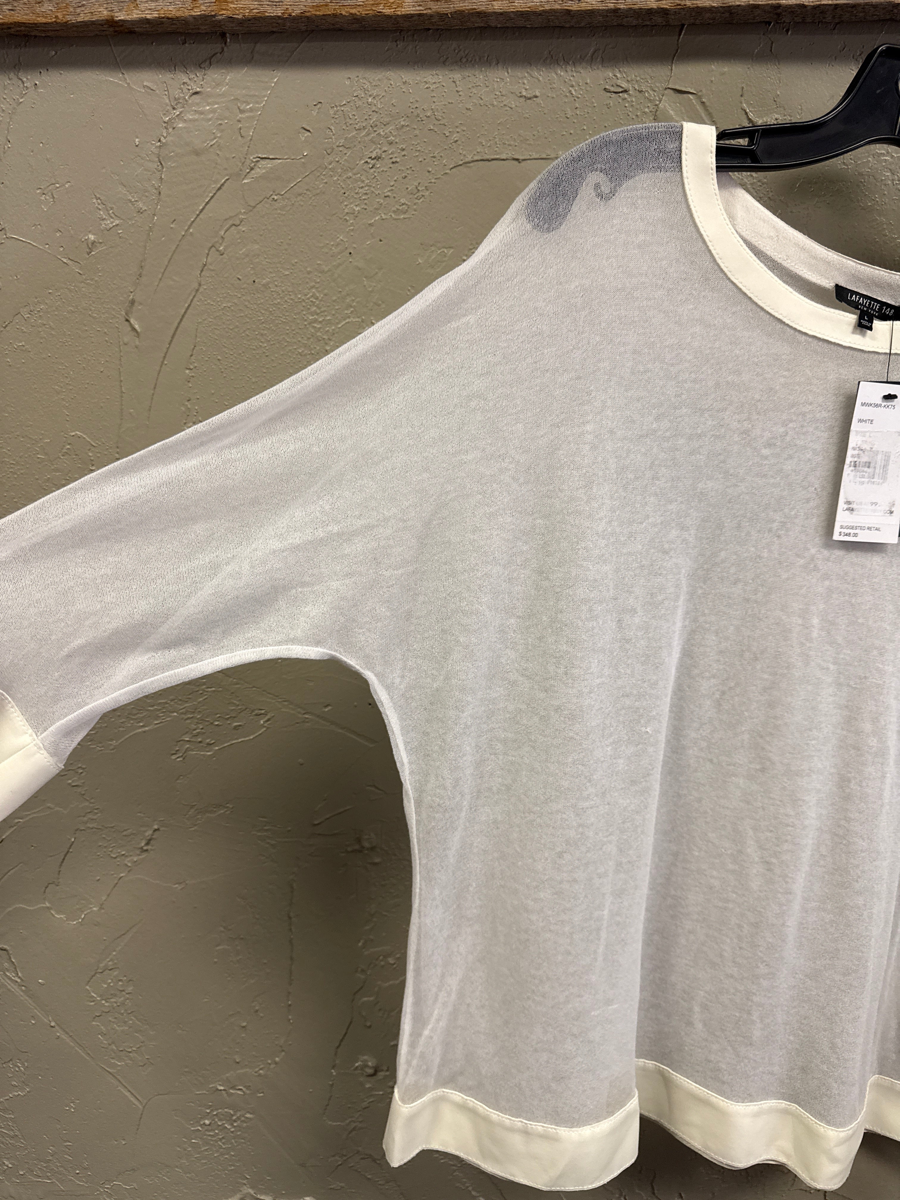 NWT Lafayette 148 Sheer Mesh Top (org$348)
