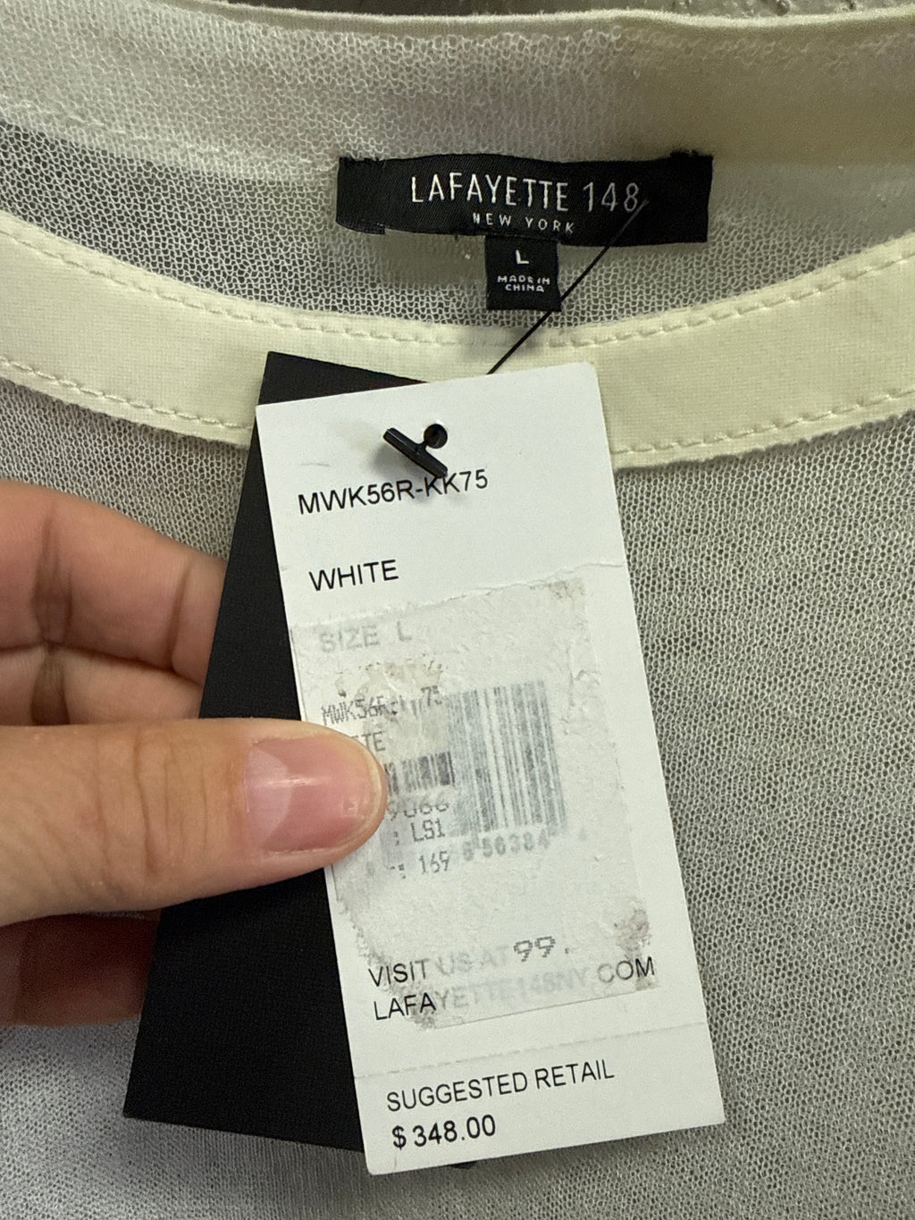 NWT Lafayette 148 Sheer Mesh Top (org$348)