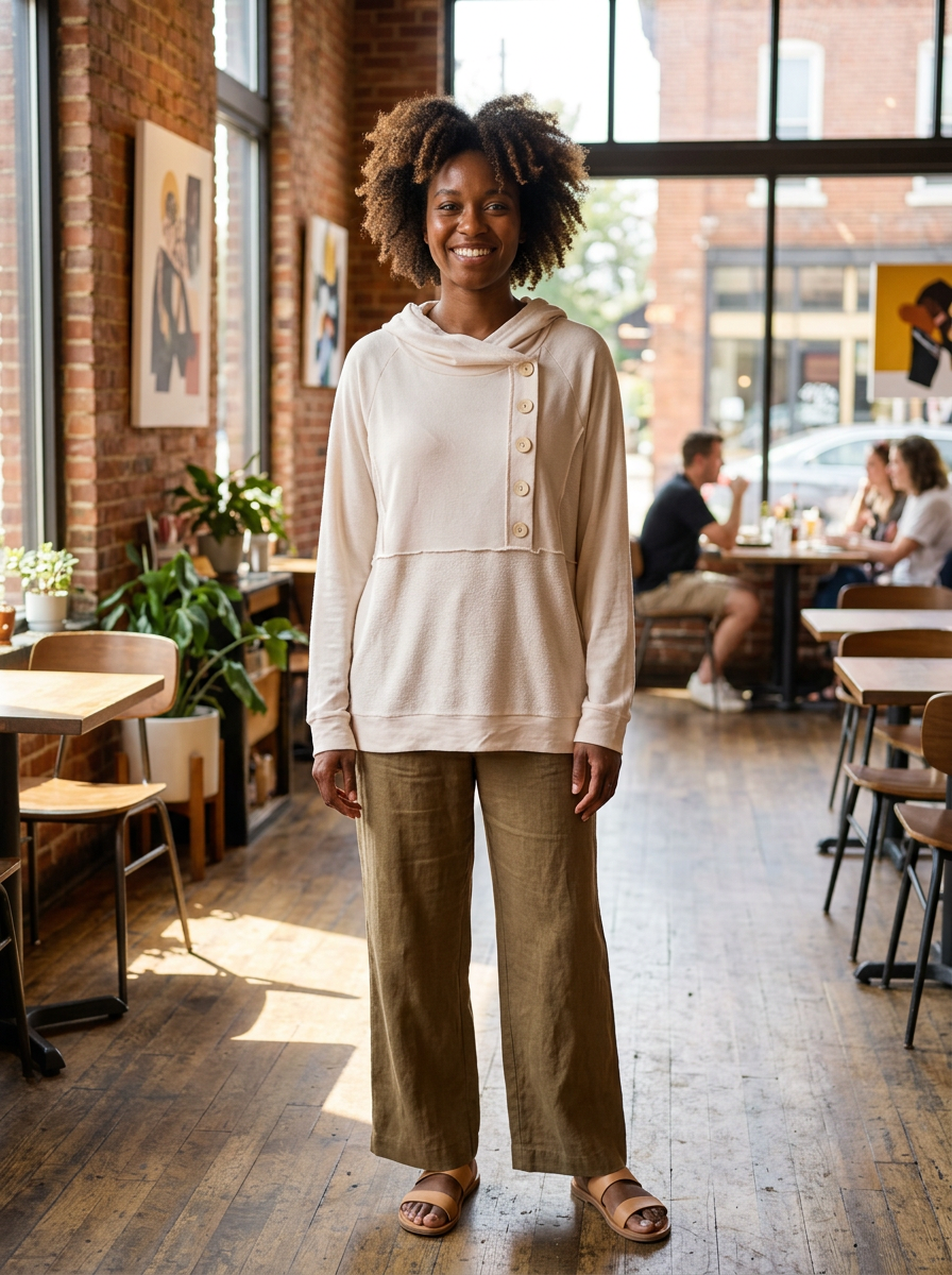 NWT Sugarfox Cowl Neck Hoodie (org$60)