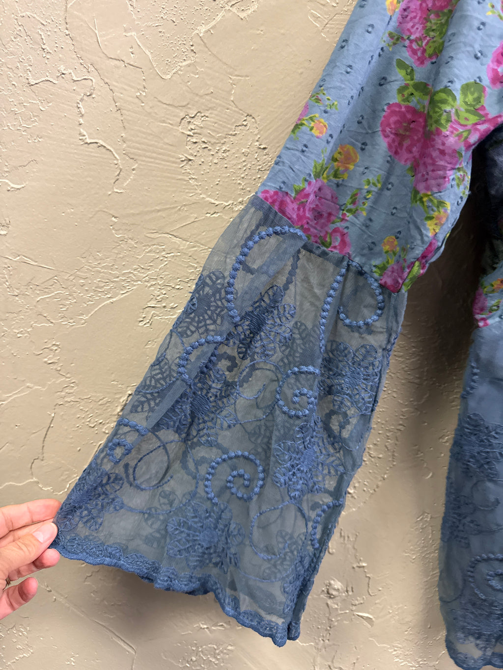 NWT Indigo Thread Patchwork Top (org$65)