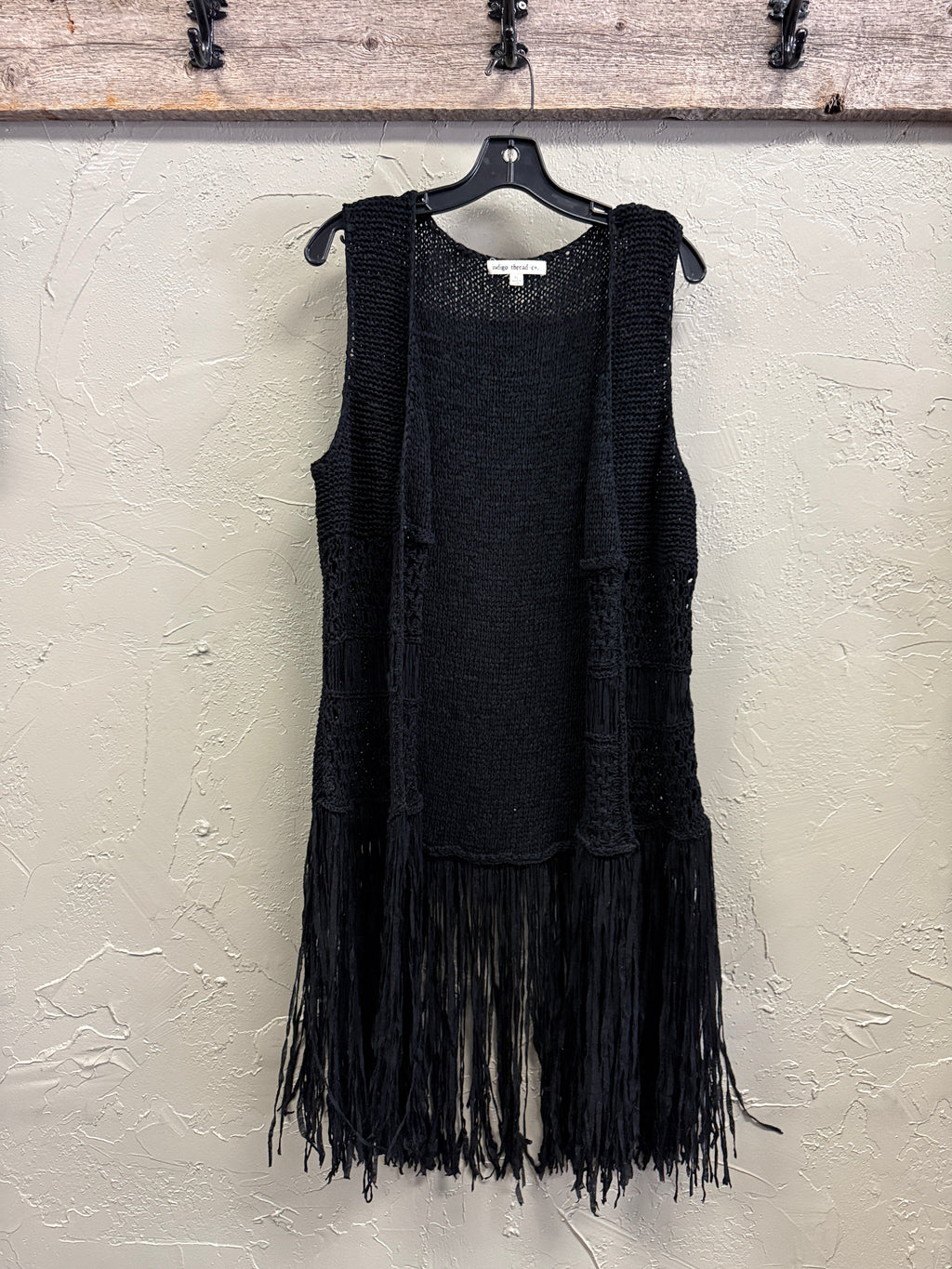 NWOT Indigo Thread Fringe Vest (org$65)
