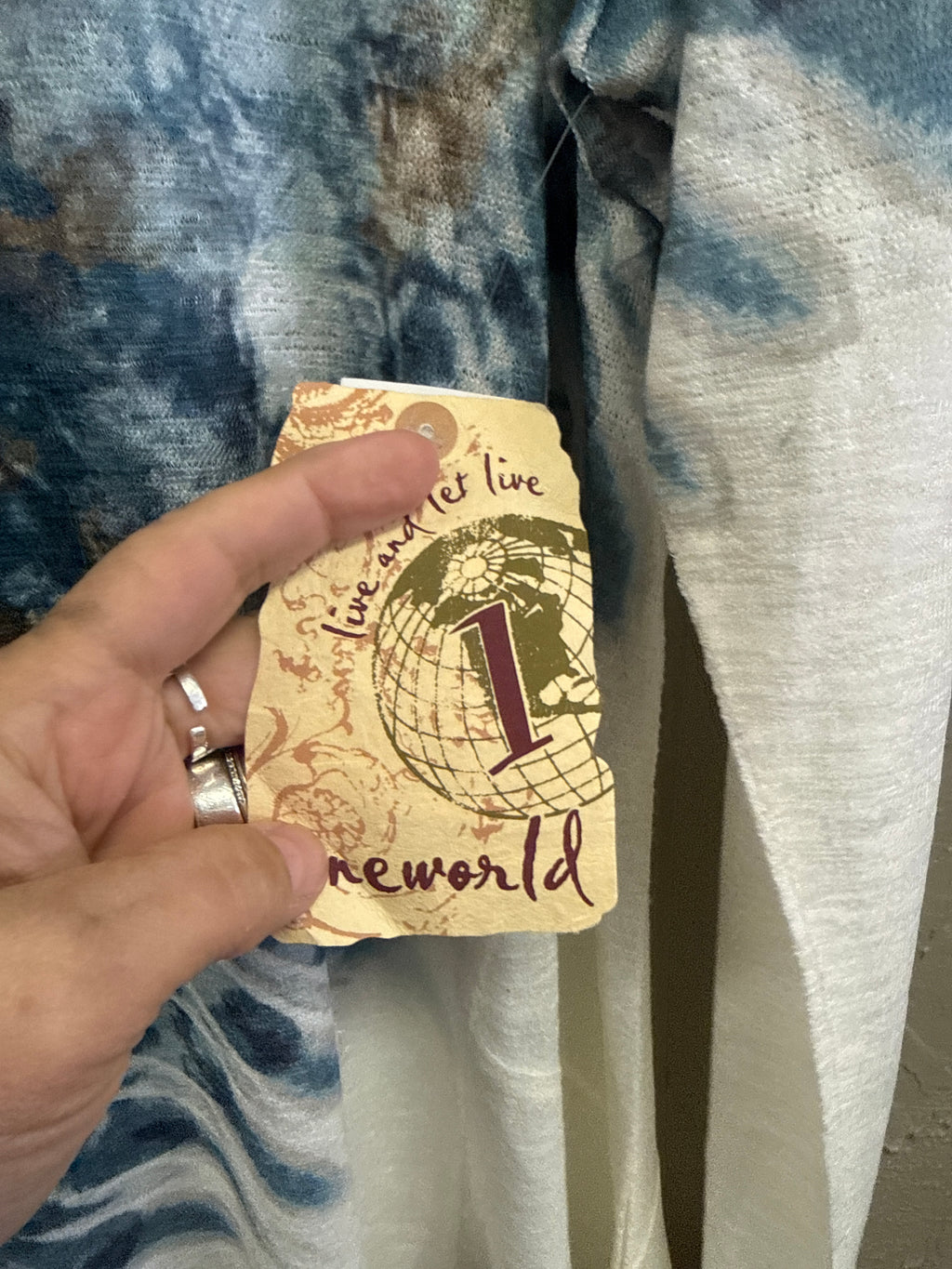 NWT One World Asym Top (org$48)