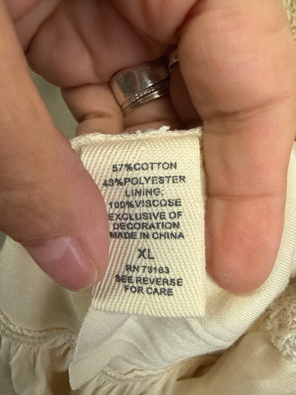 NWOT Indigo Thread Mixed Media Tunic