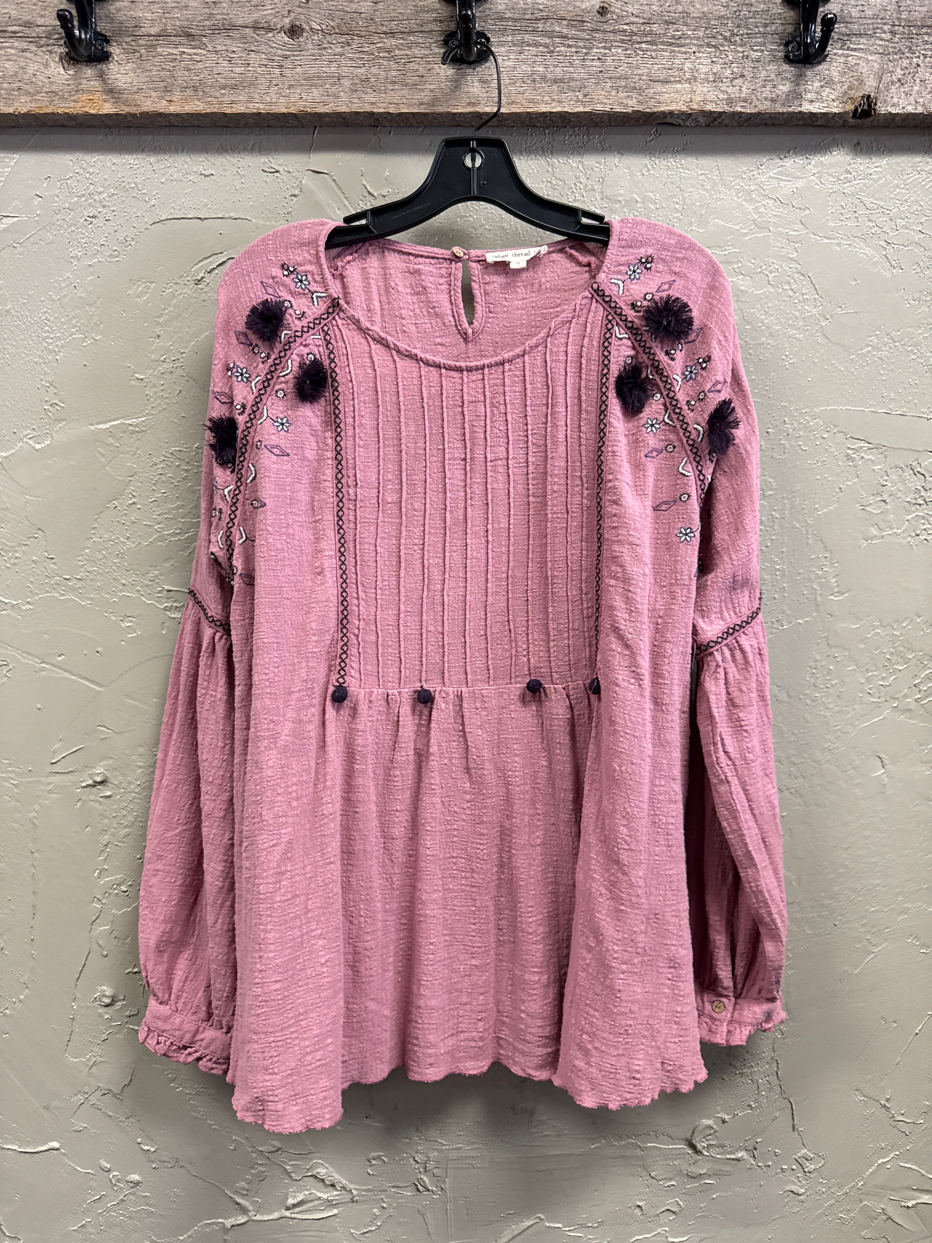 NWOT Indigo Thread Boho Cotton Top