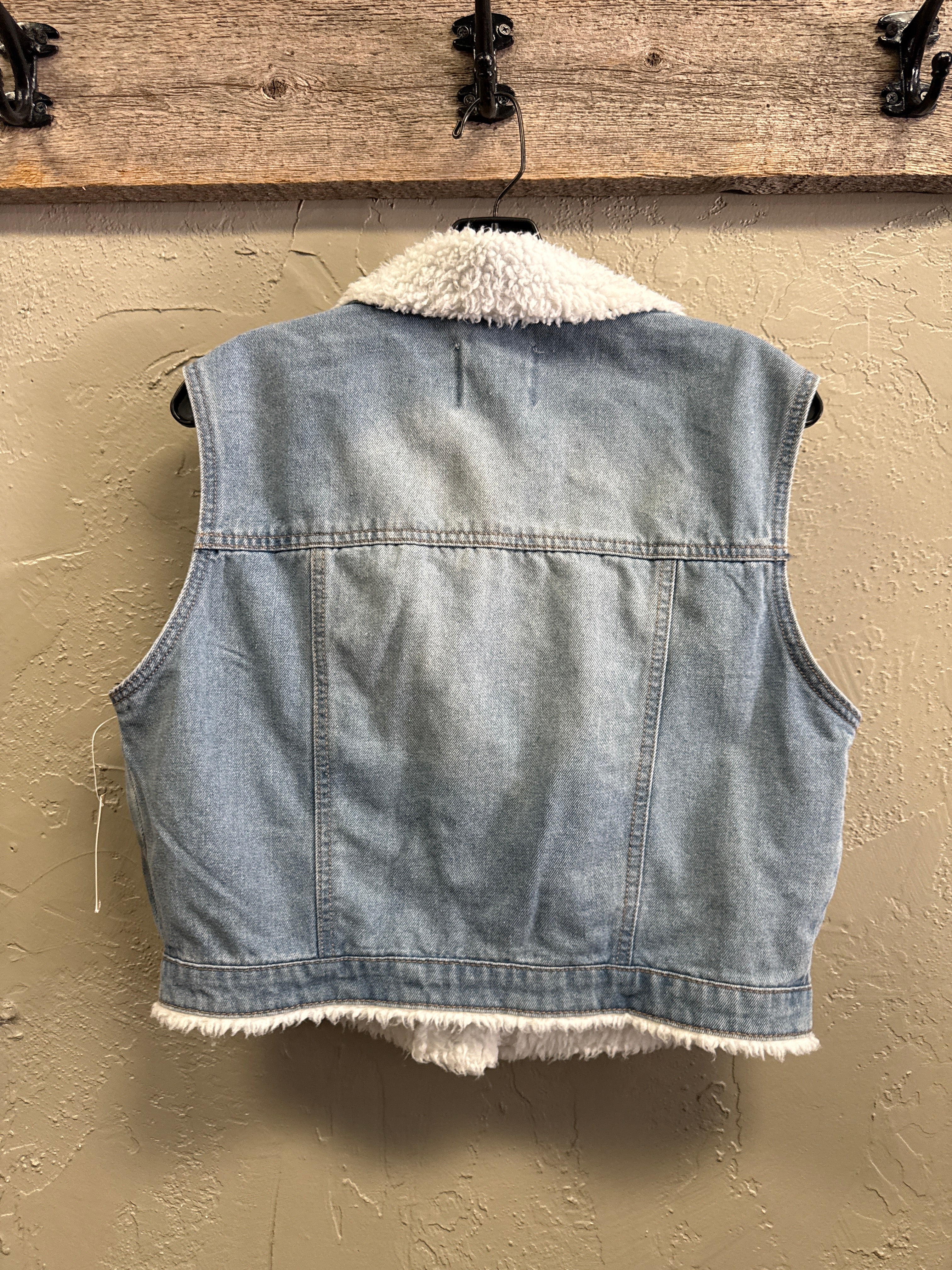 NWT Madden Crop Denim Vest