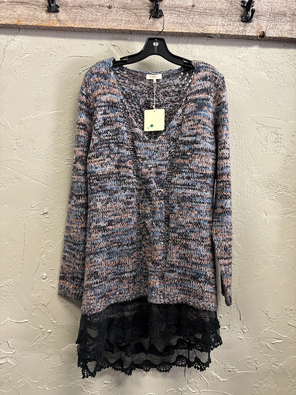 NWT Ryu Marled Knit Tunic Sweater (org$76)