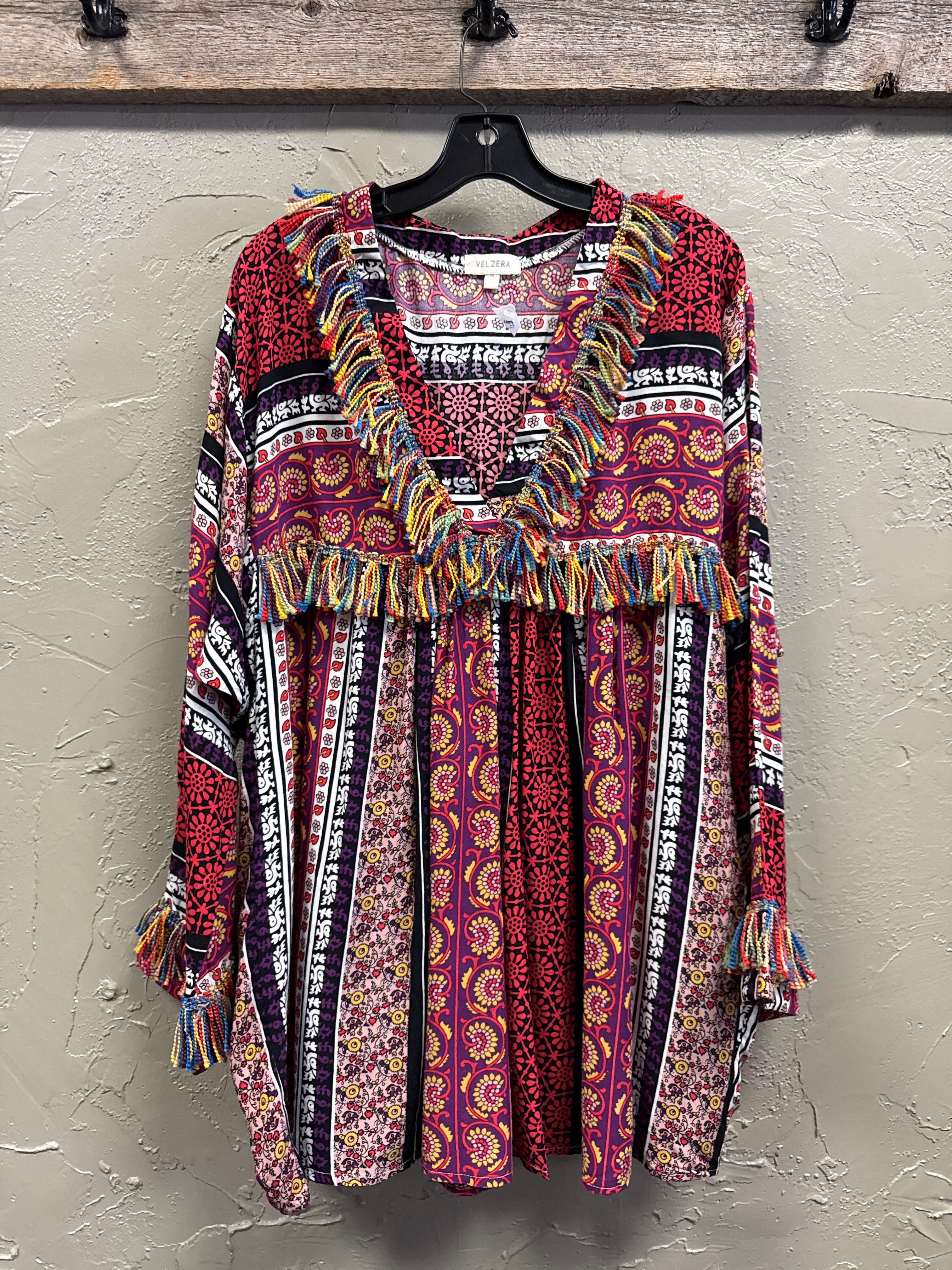 NWT Velzera Fringe Babydoll Tunic (org$59)