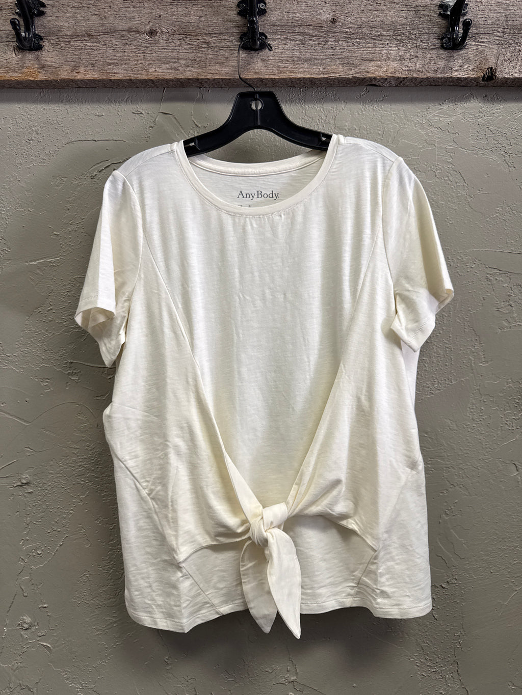 NWOT Any Body Slub Tie Front Tee (org$39)